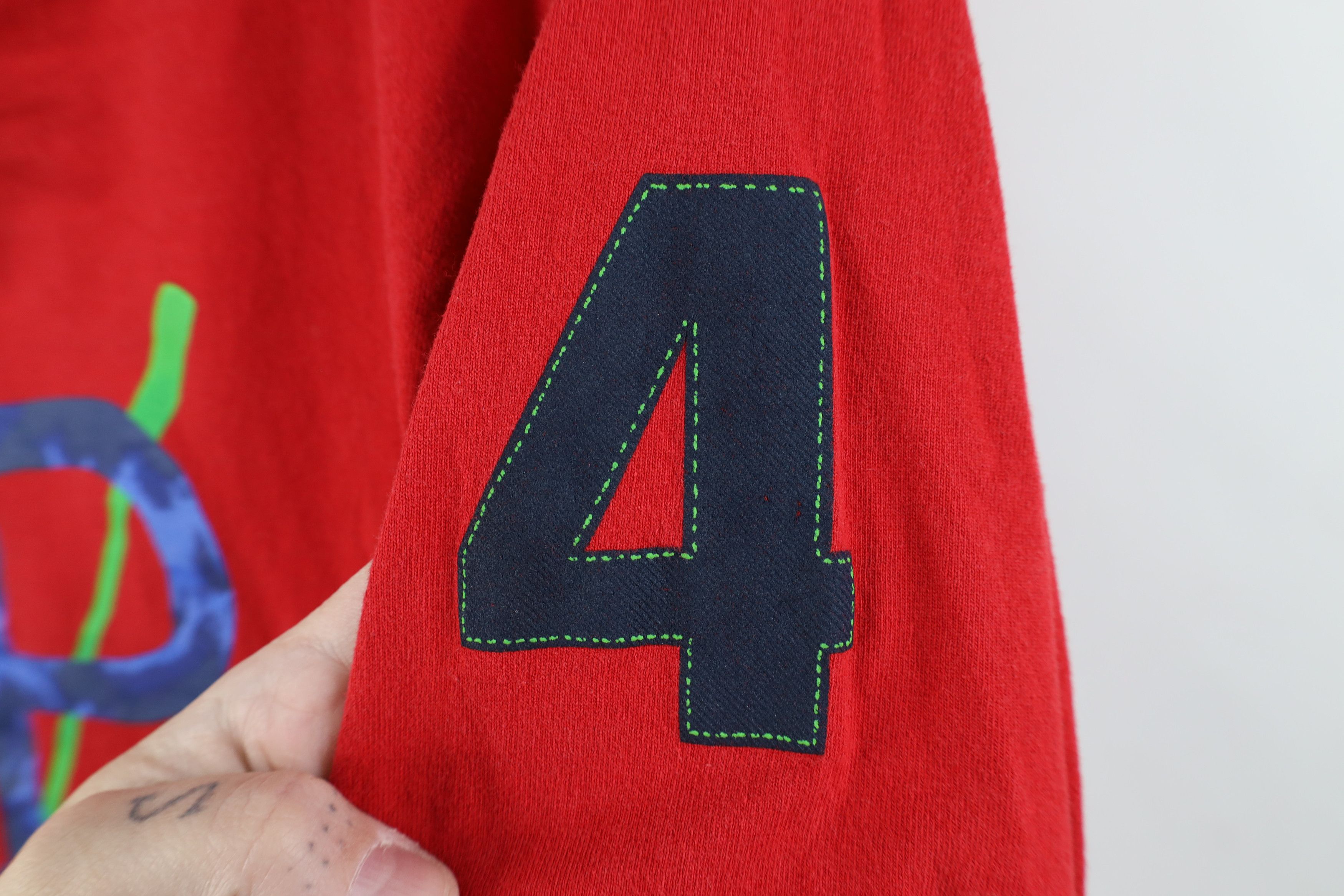 Ralph Lauren Vintage 90s Ralph Lauren P Long Sleeve T-Shirt Red Cotton Size US S / EU 44-46 / 1 - 4 Thumbnail