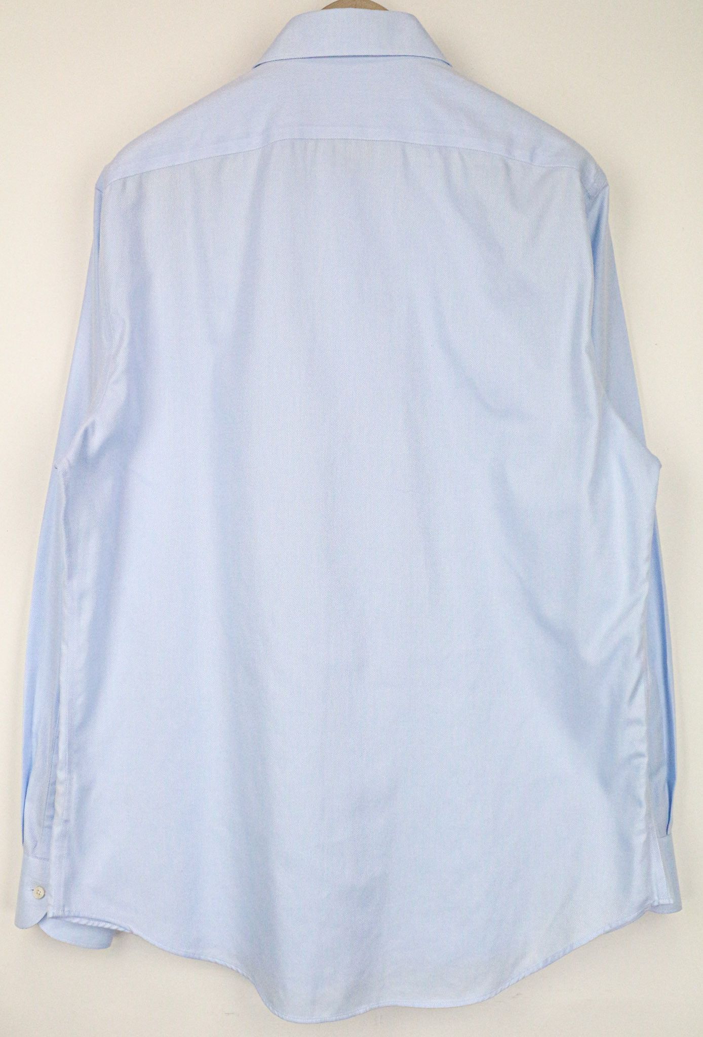 Suitsupply 43/17 Slim Blue Cotton Cutaway Twill Shirt 78345 Size 42R - 2 Thumbnail