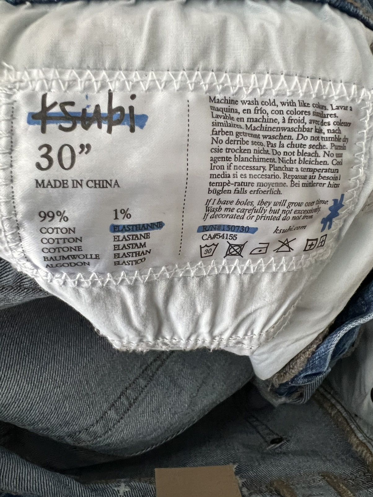 Ksubi Ksubi Jeans Mens Hazlow Straight Fit Blue $240 Size 30/32 Size US 30 / EU 46 - 7 Thumbnail