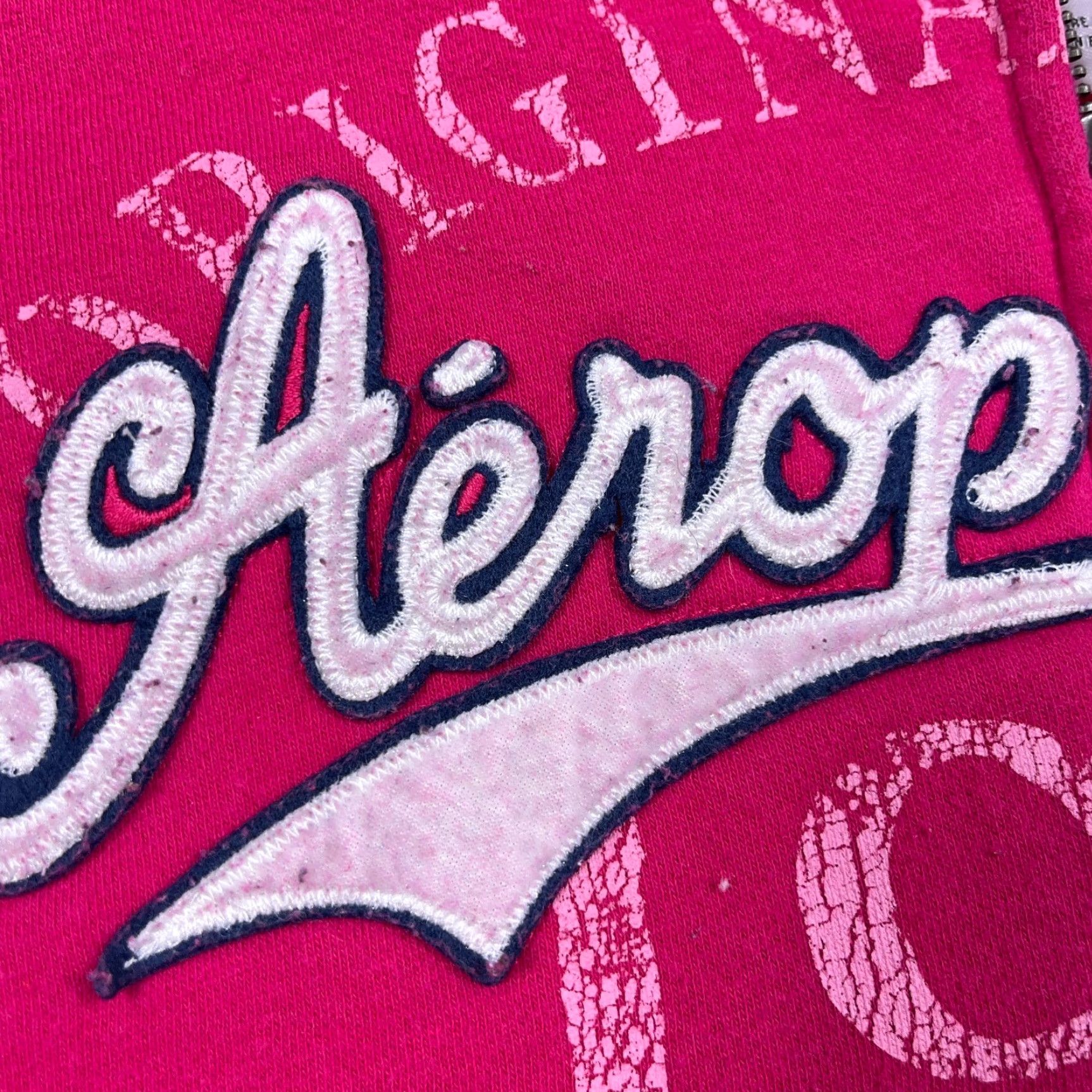Vintage VINTAGE Aeropostale Hoodie Women XL Pink Full Zip Jacket Sherpa Pile Lined Size XL / US 12-14 / IT 48-50 - 3 Thumbnail
