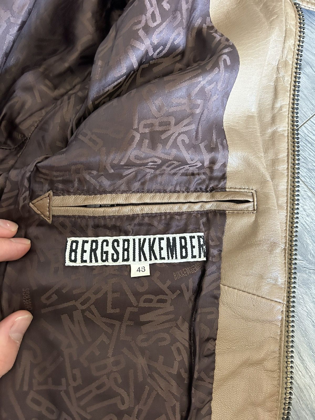 Dirk Bikkembergs Beige Leather Moto Jacket Size US M / EU 48-50 / 2 - 18 Thumbnail