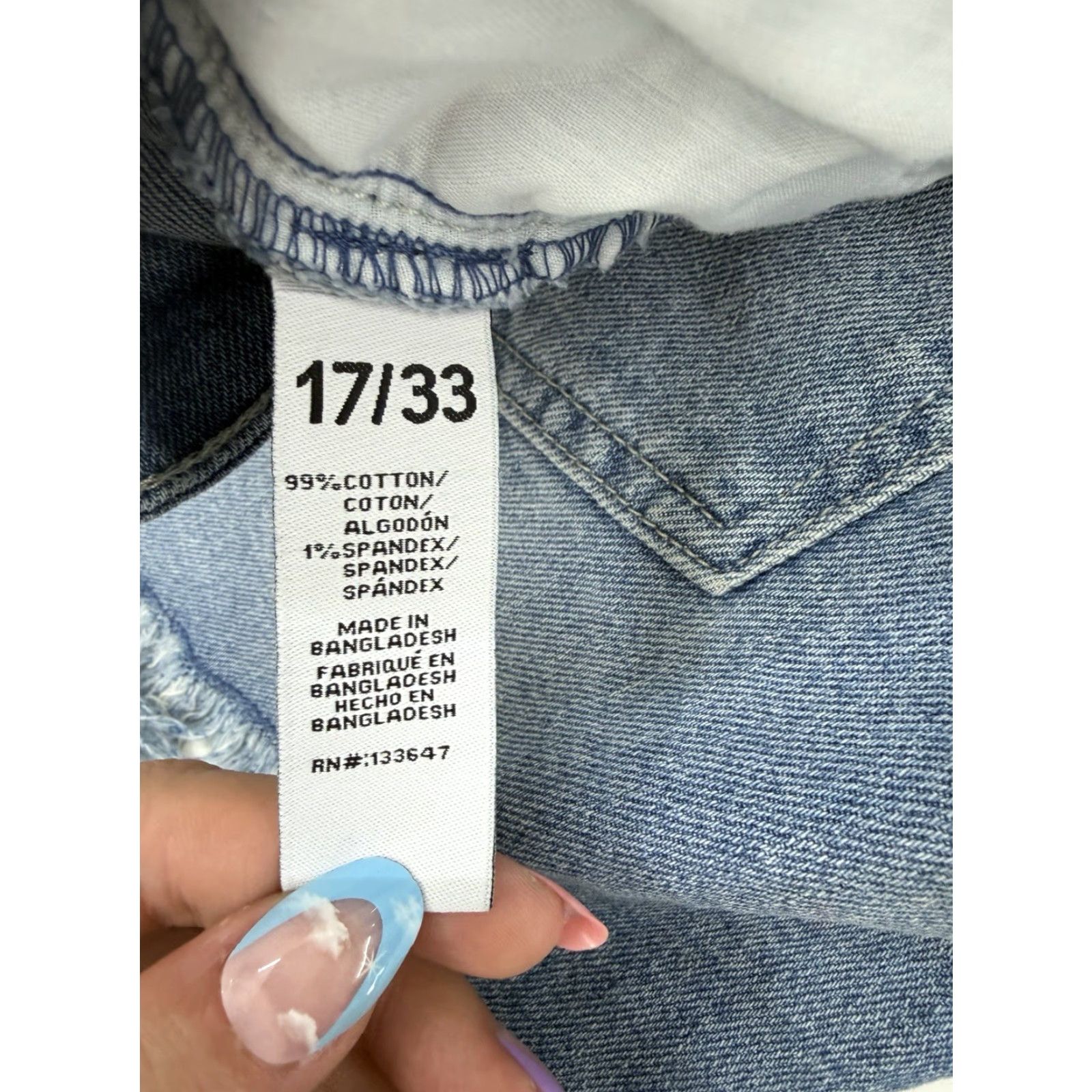 Vintage Celebrity Pink Juniors Skirt Denim Festival Fray NWTs Short Mini 17/33 Blue Womens Size 38" / US 16 / IT 52 - 6 Thumbnail