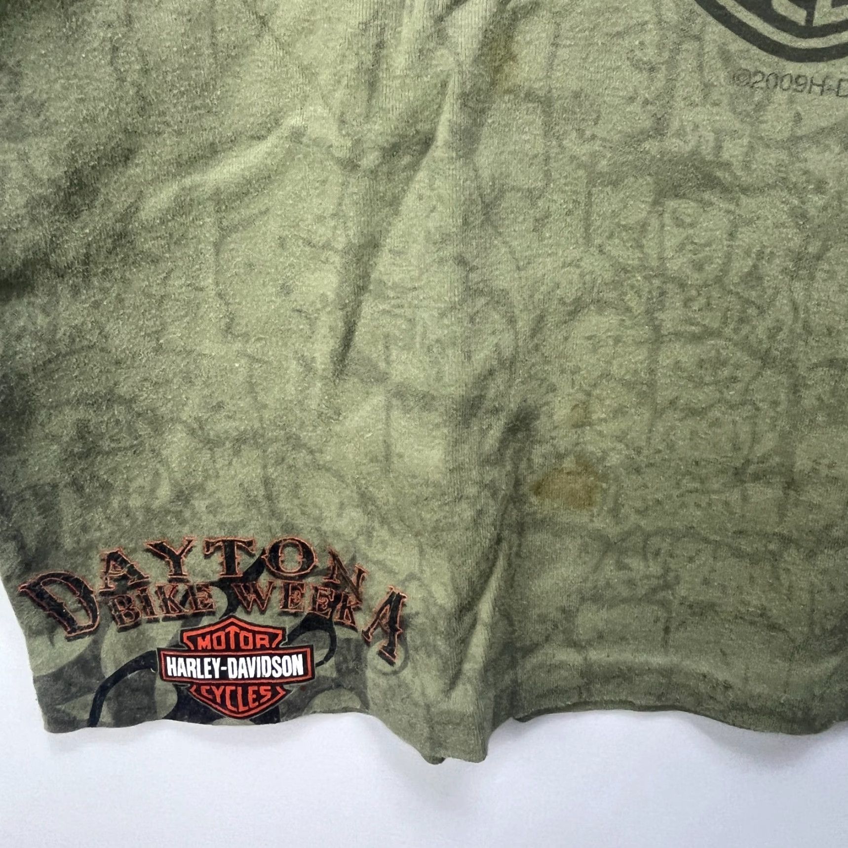 Harley Davidson VINTAGE Harley-Davidson T-Shirt Womens 2XL Green Cotton Short Sleeve Crew Neck 2XL Harley-Davidson Shirt Womens 2000s 90s May vary flaws Size XXL / US 16-18 / IT 52-54 - 4 Thumbnail