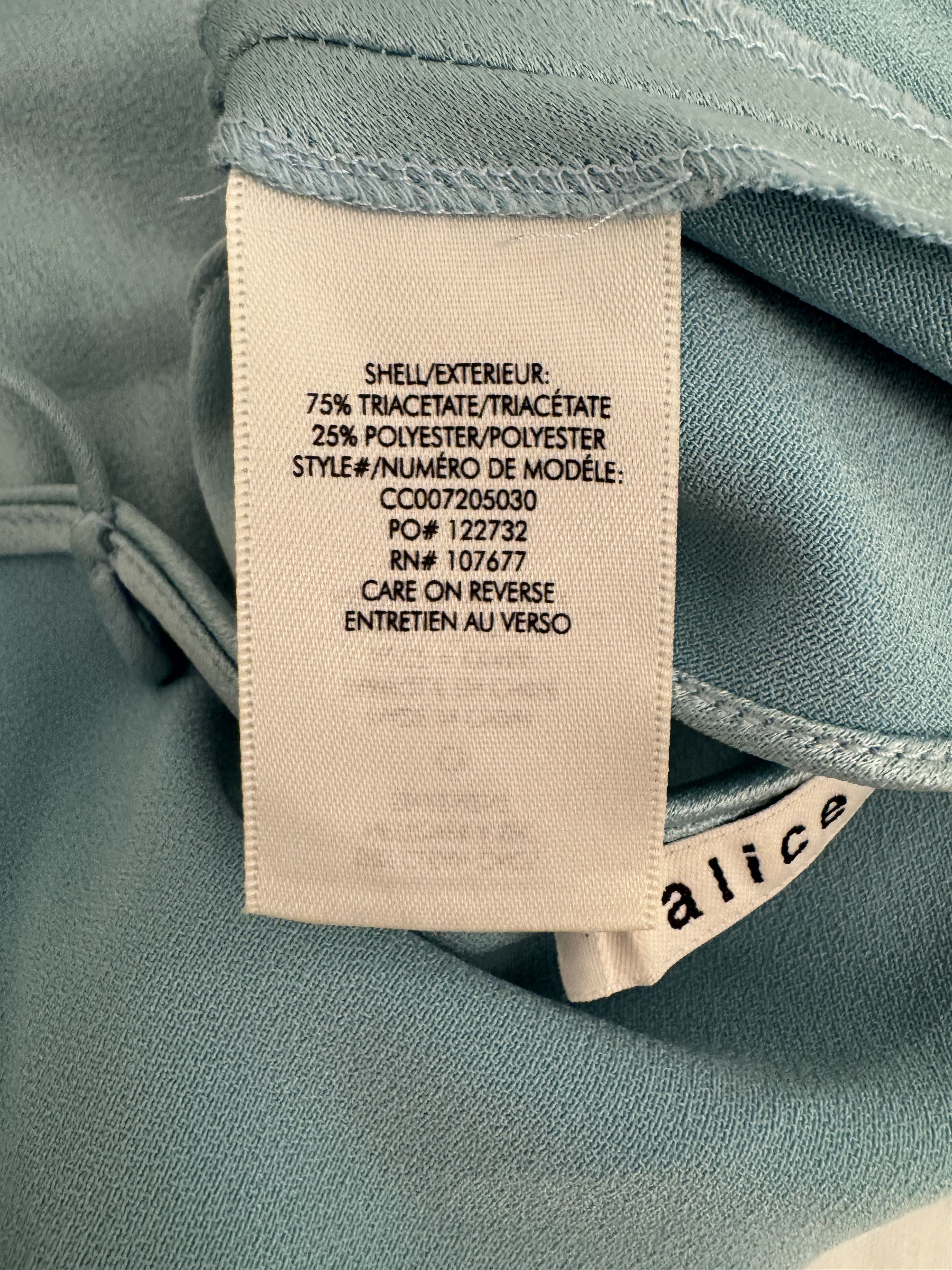 Alice + Olivia Blue Drape Tank Tope Size S / US 4 / IT 40 - 6 Thumbnail