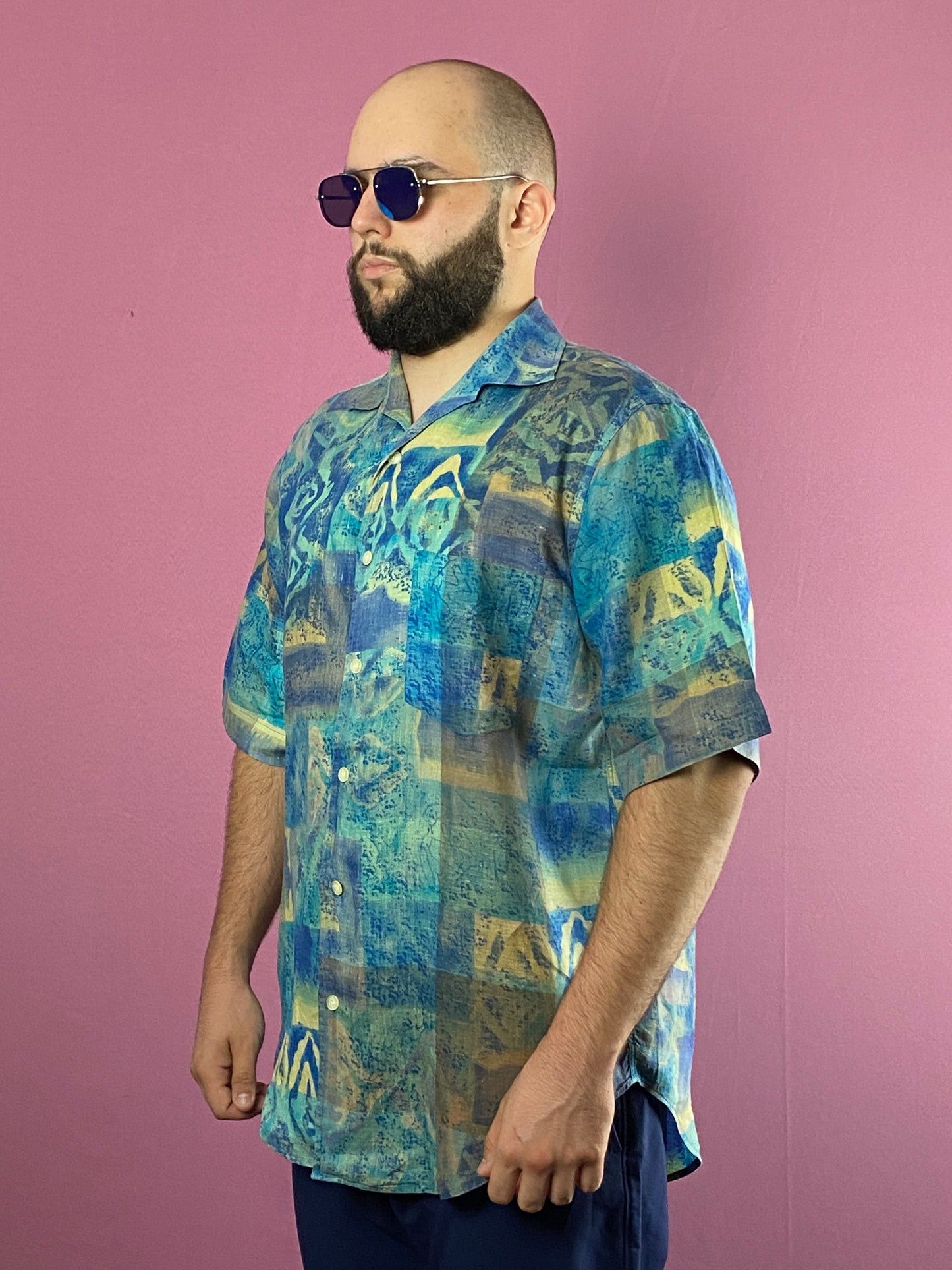 Fjallraven × Vintage Bally Vintage Men's Abstract Print Short Sleeve Shirt - M Size US M / EU 48-50 / 2 - 1 Thumbnail