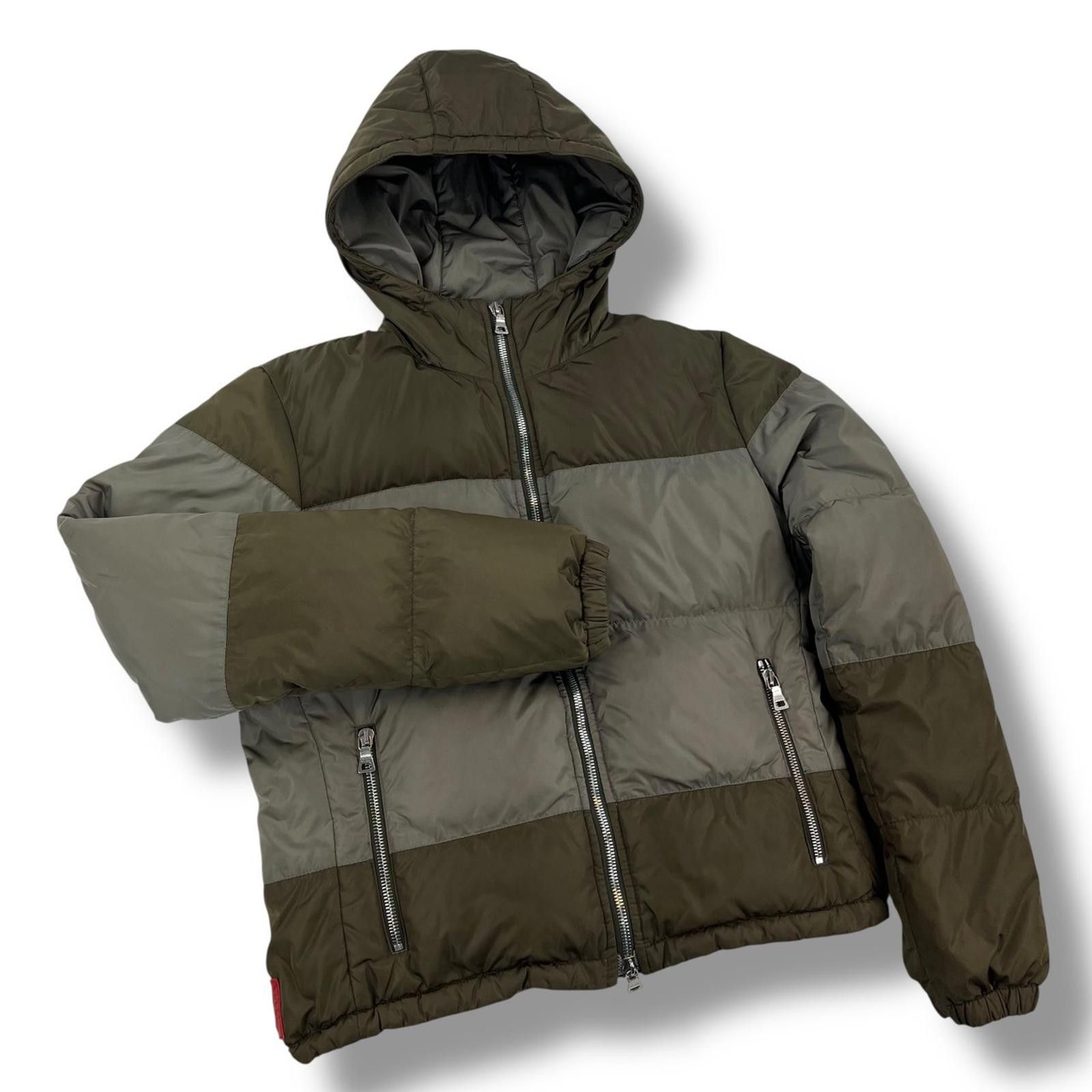 Prada Prada Women's Khaki Two Tone Puffer Jacket Size M / US 6-8 / IT 42-44 - 1 Thumbnail