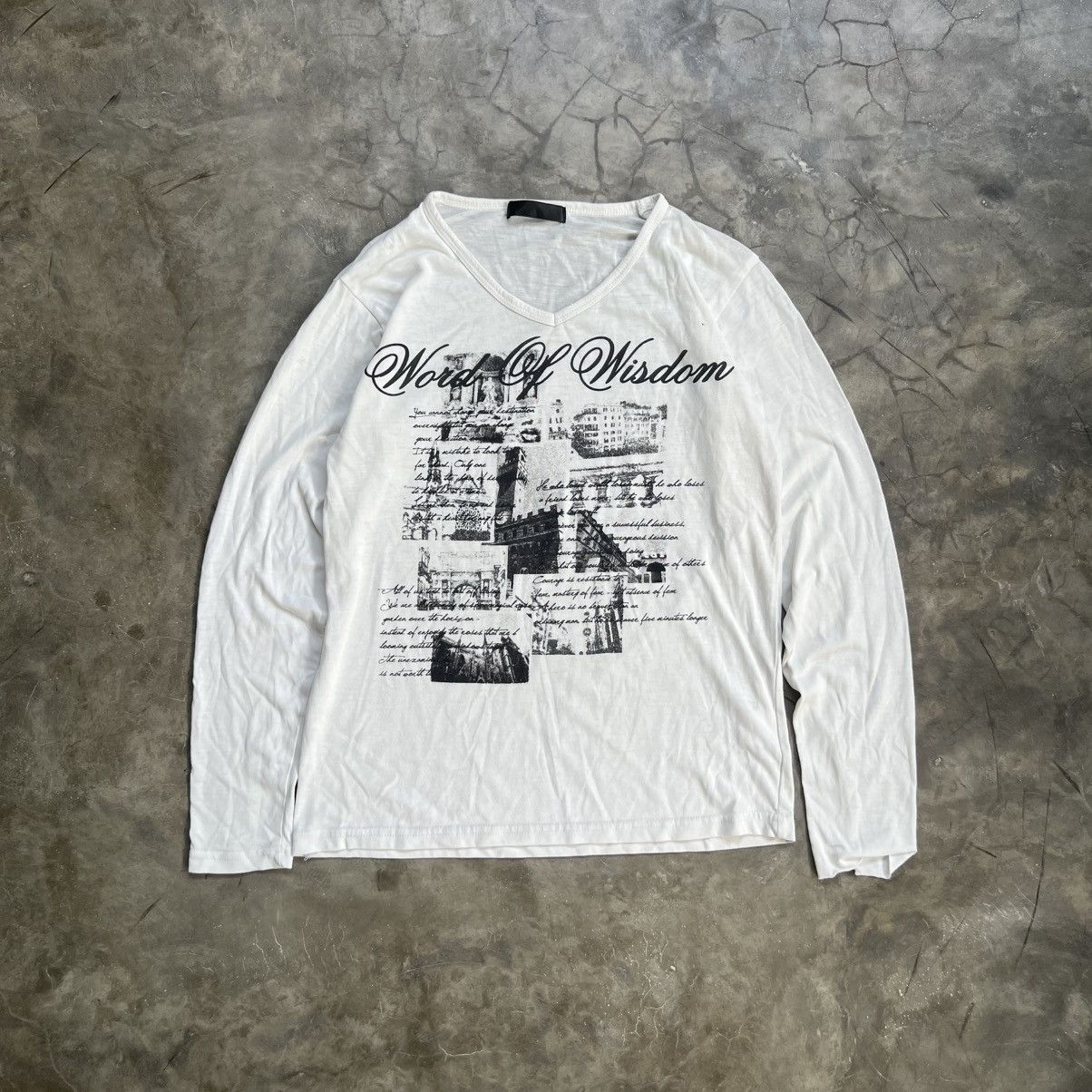 2000’s Double Focus Vkei Style Poem Longsleeve Shirt