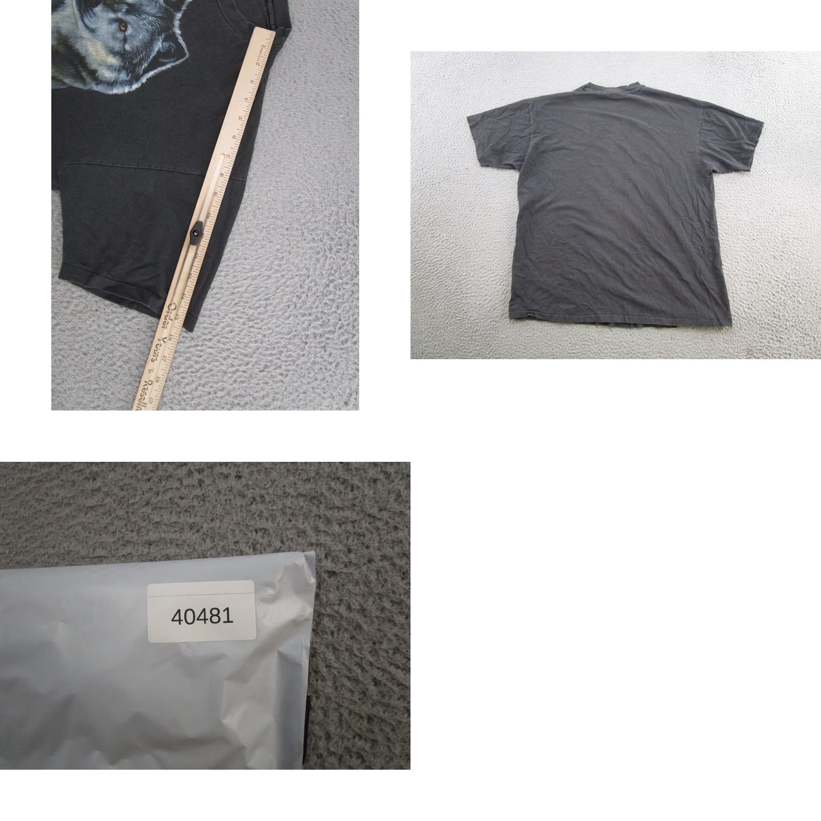 Hanes VINTAGE 90s Wolf Nature Graphic Tee Hanes T-Shirt Mens XL Black Cotton Crew Neck Short Sleeve Shirt Nature 90s Mens Size US XL / EU 56 / 4 - 8 Thumbnail