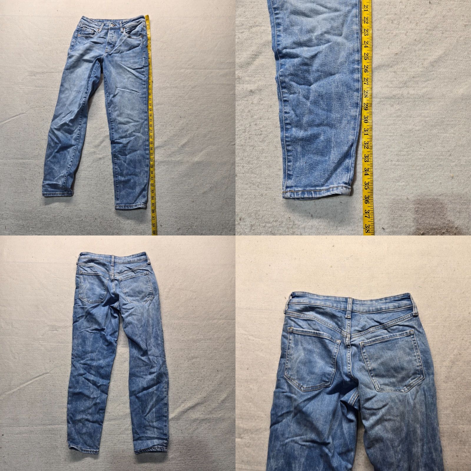 Old Navy VINTAGE Old Navy Jeans Blue Distressed Straight Adult Regular 0 Regular 27in Inseam 5-Pocket Denim Women’s Jeans 2000s? Size 25" / US 0 / IT 36 - 8 Thumbnail