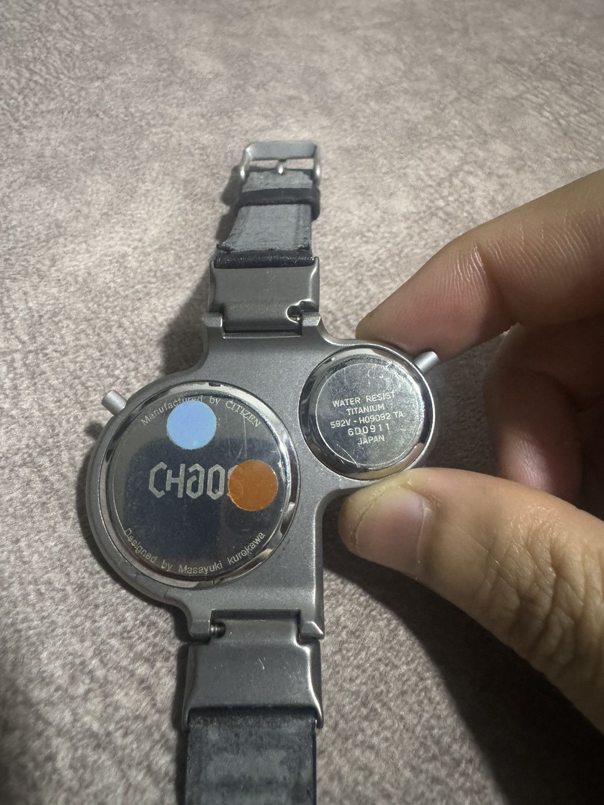 Issey Miyake RARE! “Chaos” Citizen 90’s Titanium Double Faced Watch Size ONE SIZE - 5 Thumbnail