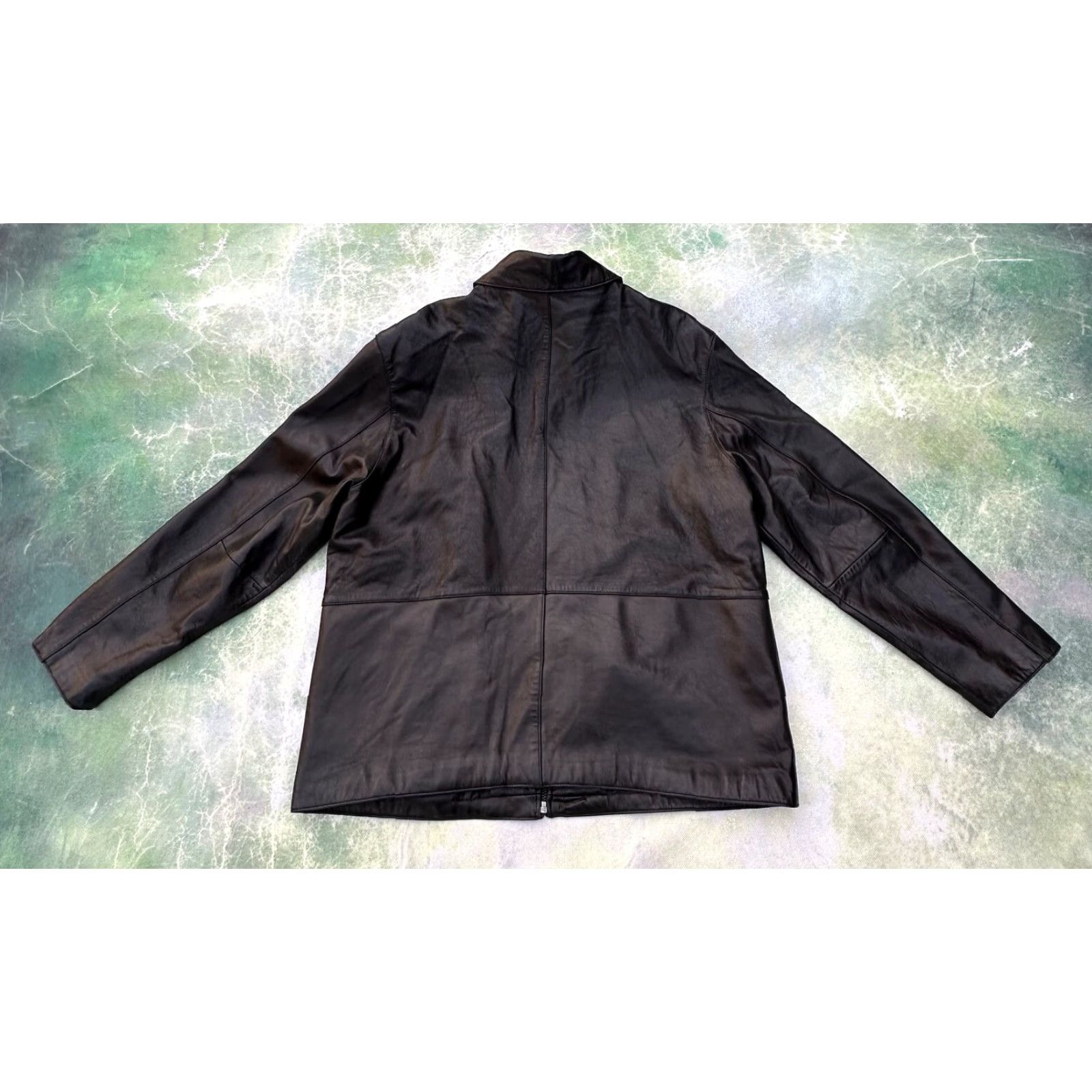 VINTAGE Dockers Men's Black Leather Jacket XL