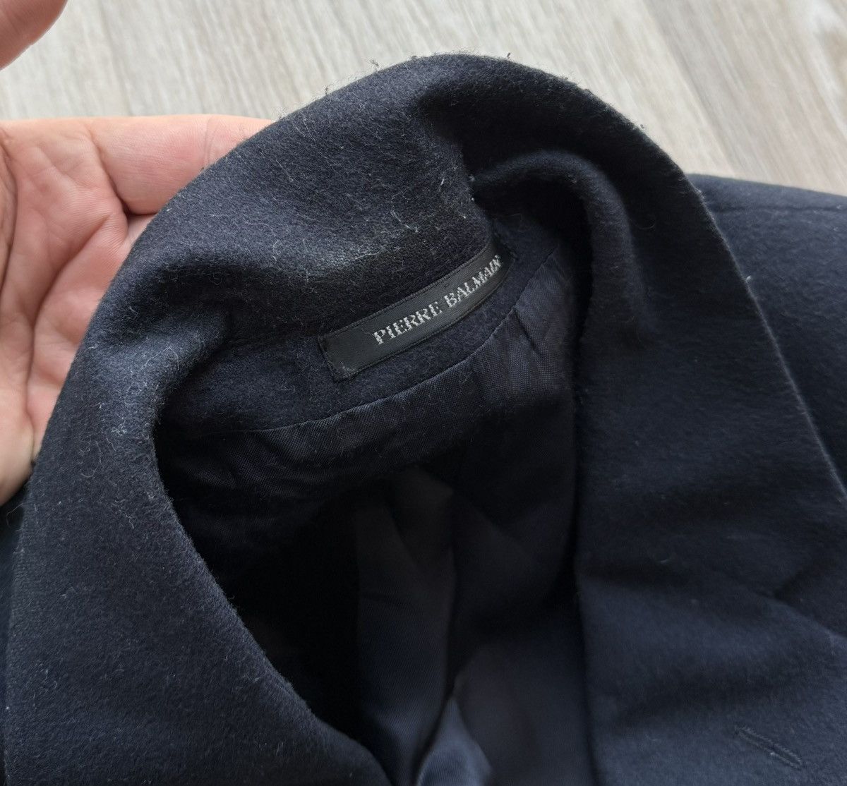 Pierre Balmain Vintage Pierre Balmain Navy Blue Wool Blazer Size 46R - 6 Thumbnail
