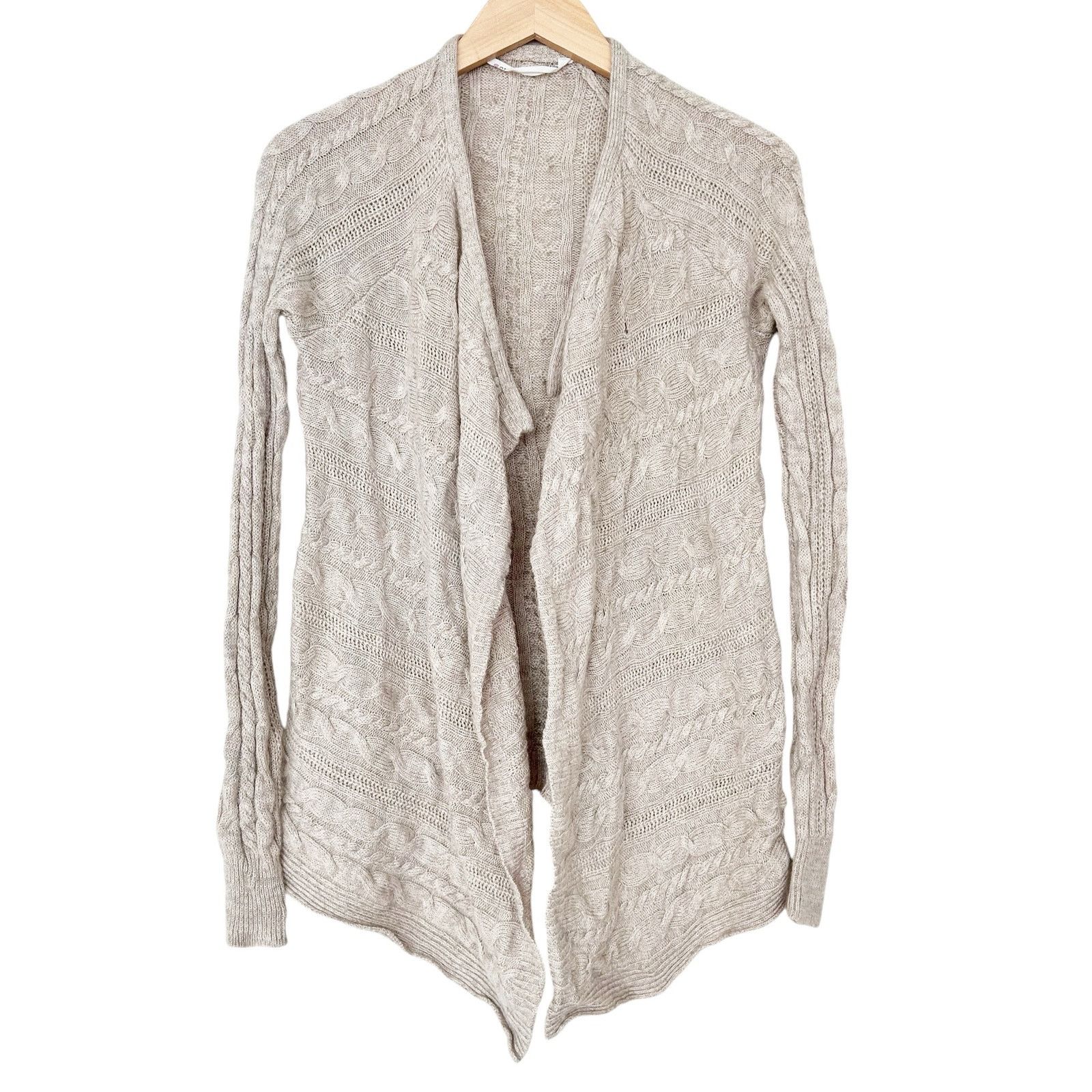 Athleta Athleta Tan Knit Extra Fine Merino Wool Cardigan Sz XXS Size XXS / US 00 / IT 34 - 1 Thumbnail