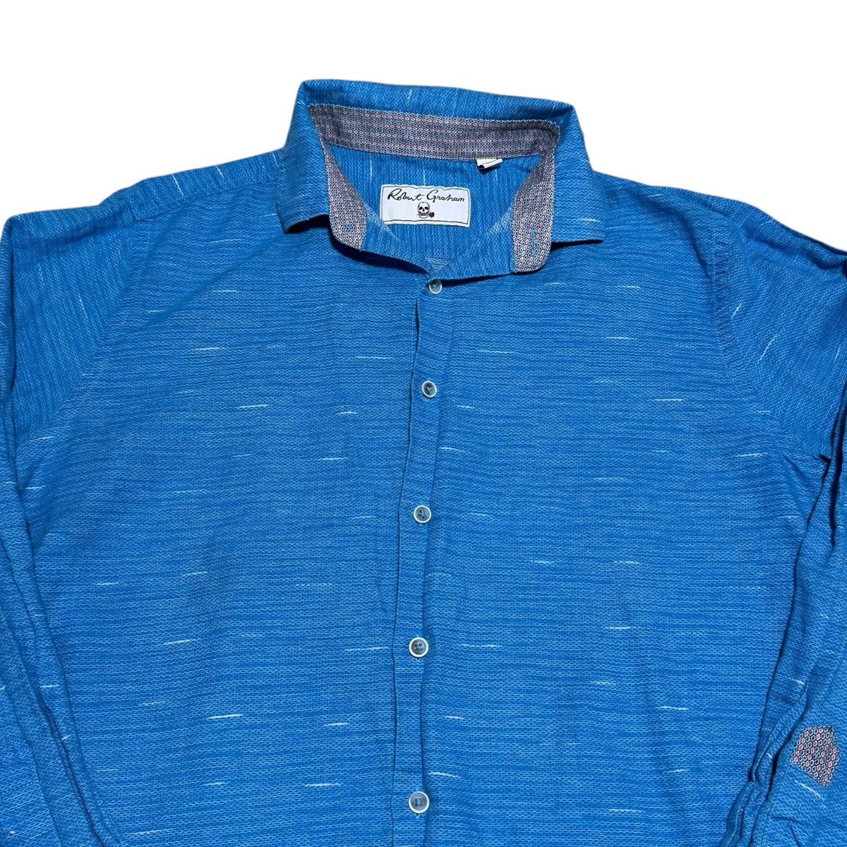 Robert Graham Robert Graham Men's Blue Large Button Up Shirt Size US L / EU 52-54 / 3 - 2 Thumbnail