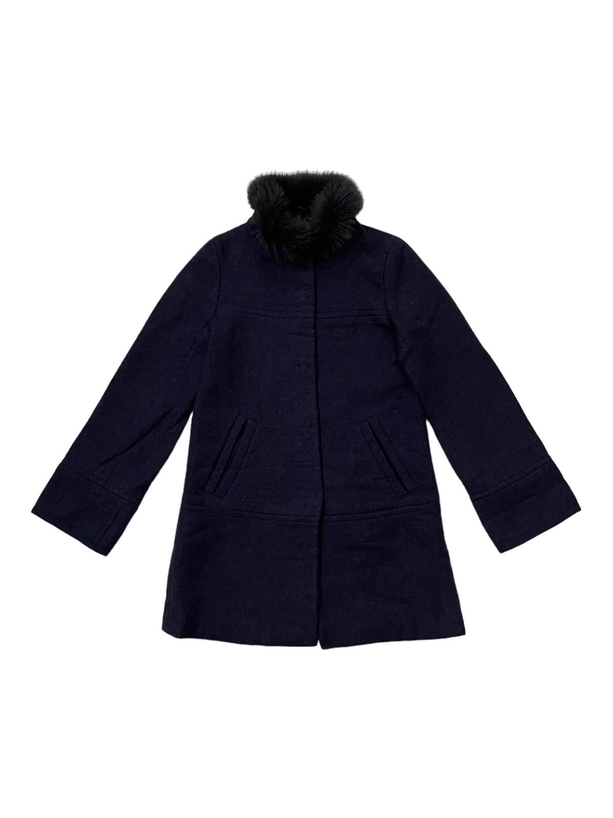 Japanese Brand Gabardine K.T Faux Wool Fox Fur Bondage Punk Jacket Size US S / EU 44-46 / 1 - 1 Thumbnail