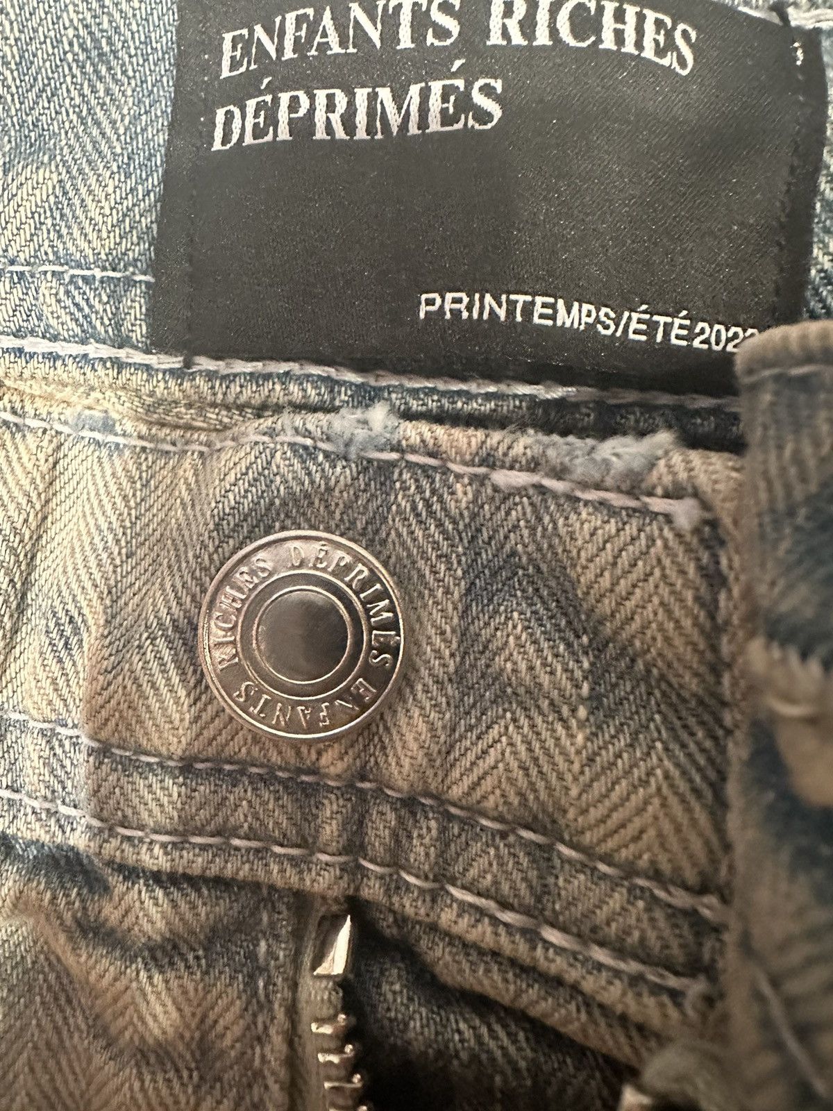 Enfants Riches Deprimes Enfants Riches Deprimes Blood Splatter Faded Indigo Pants Size US 30 / EU 46 - 6 Thumbnail