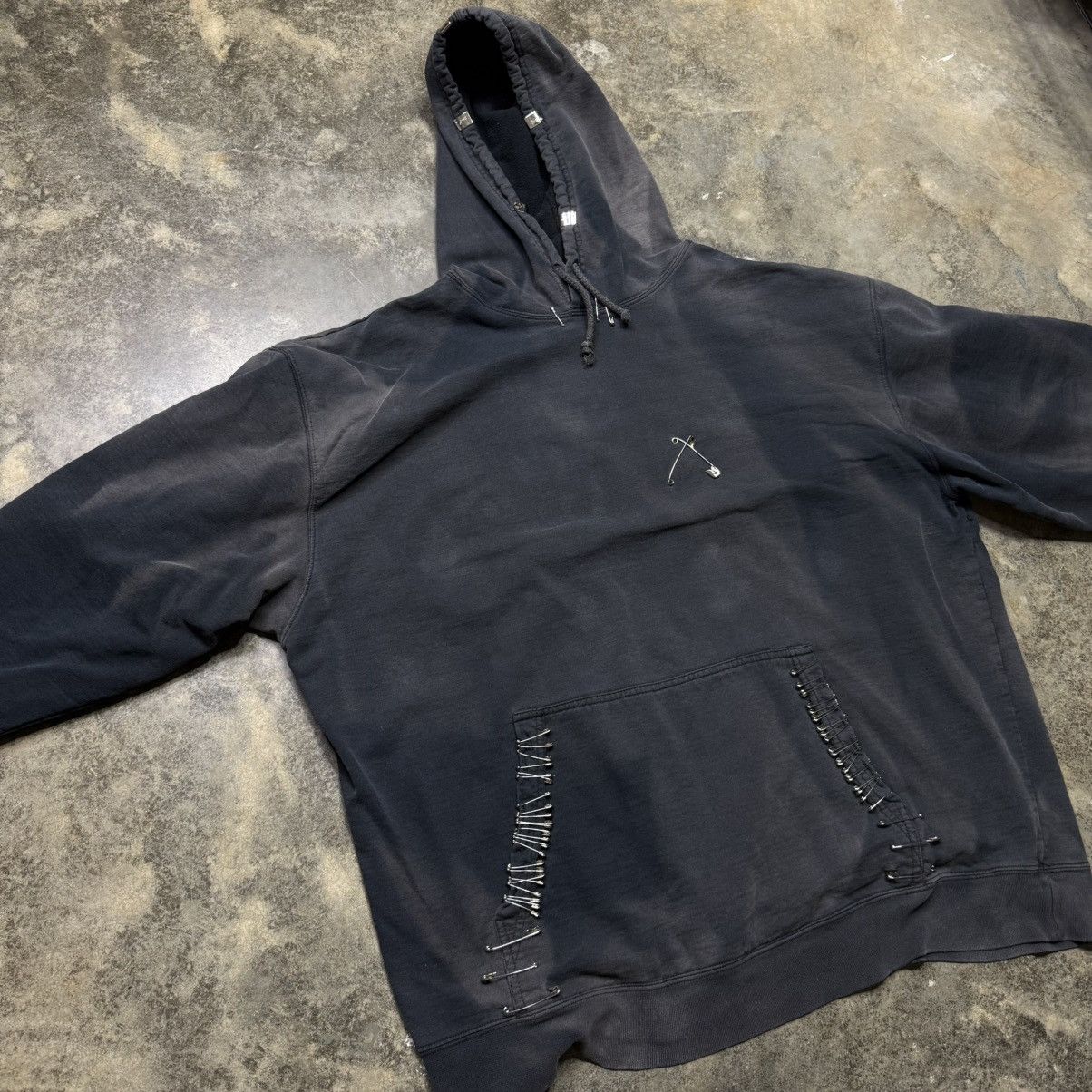 Vintage vintage grunge paperclib lighter cap faded black hoodie Size US XL / EU 56 / 4 - 5 Thumbnail