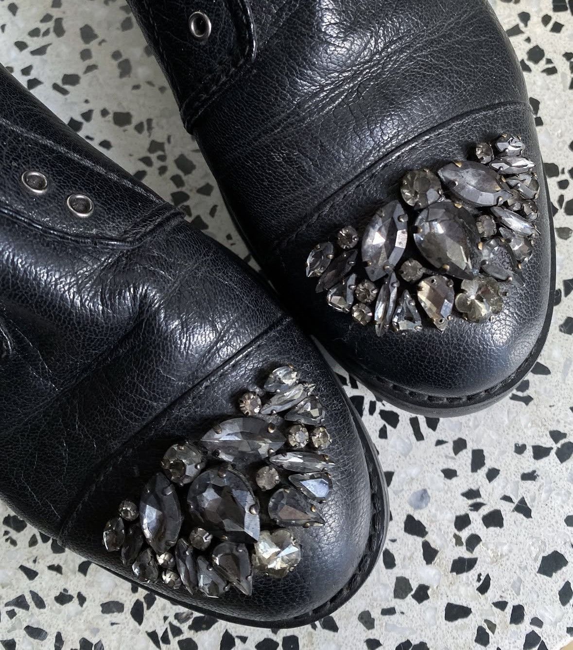 Jimmy Choo Jimmy Choo Embellisshments Combat Boots Size US 7.5 / IT 37.5 - 6 Thumbnail