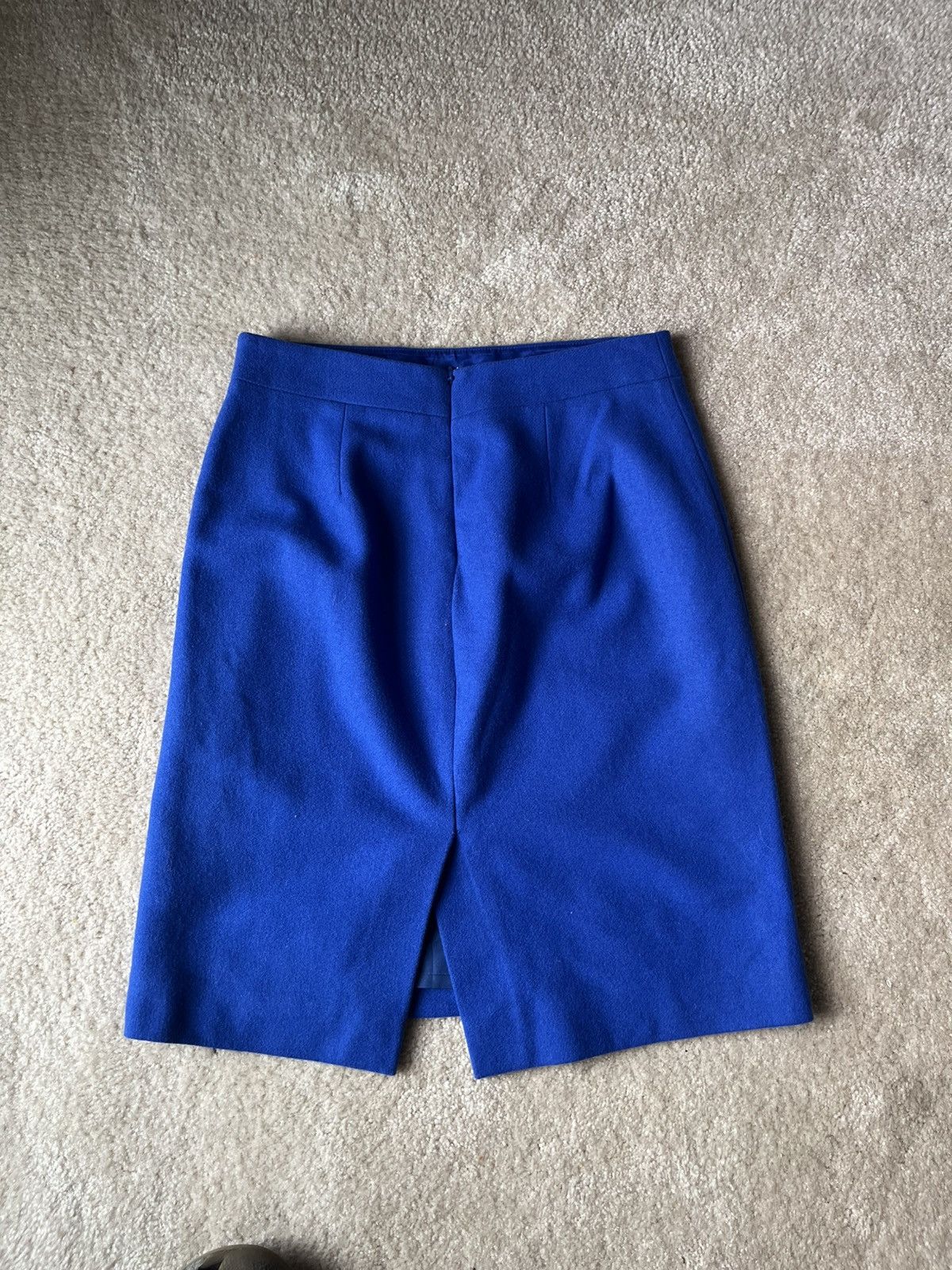 J.Crew J.Crew The Pencil Skirt Wool Blue Size 26" / US 2 / IT 38 - 3 Thumbnail