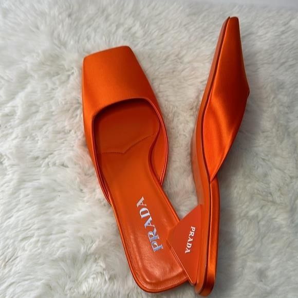 Prada New Authentic Prada Women's Satin Square-Toe Ballerina Mul Size US 9 / IT 39 - 11 Thumbnail