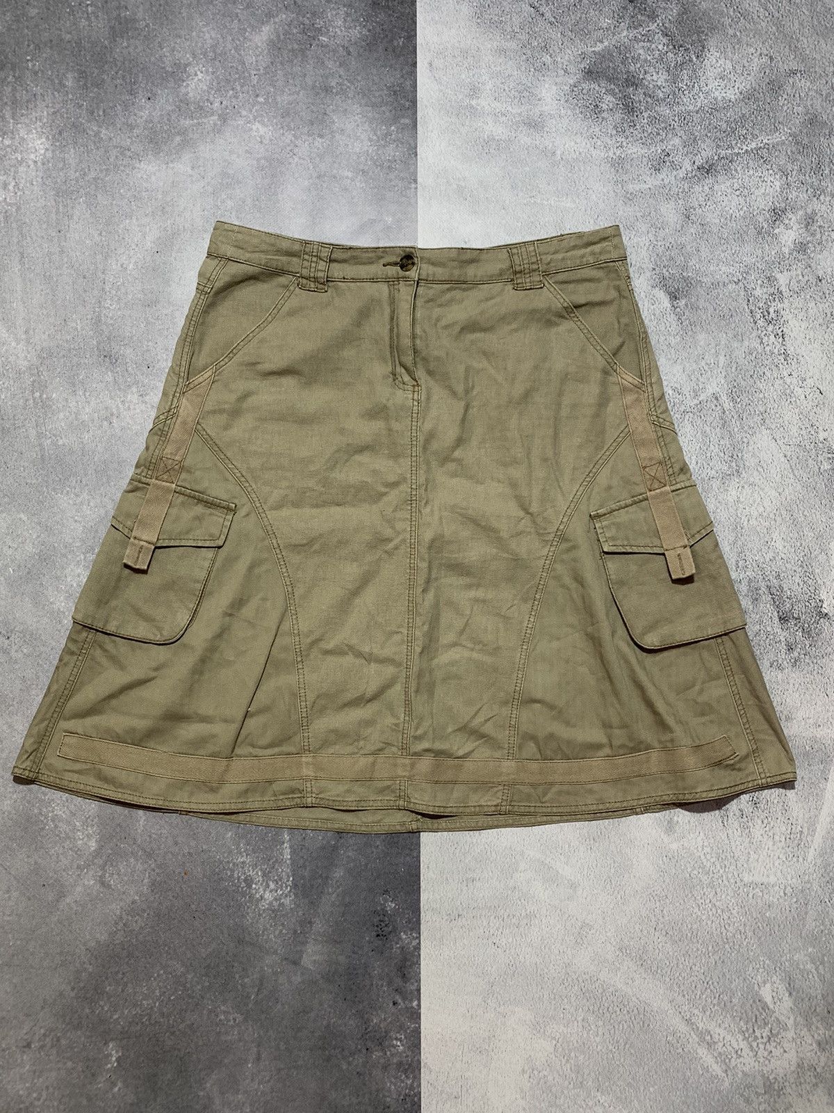 Japanese Brand × Vintage Vintage Y2K wide Cargo skirt Japanese style size 35 Size 35" - 1 Thumbnail