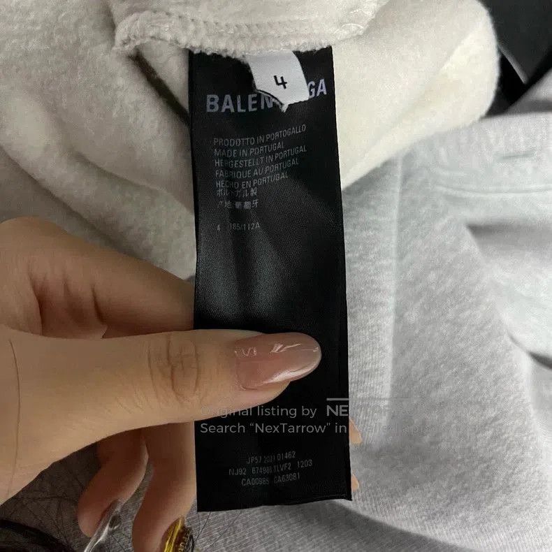 Balenciaga Balenciaga Gray Logo Print Hoodie. Size US XL / EU 56 / 4 - 6 Thumbnail