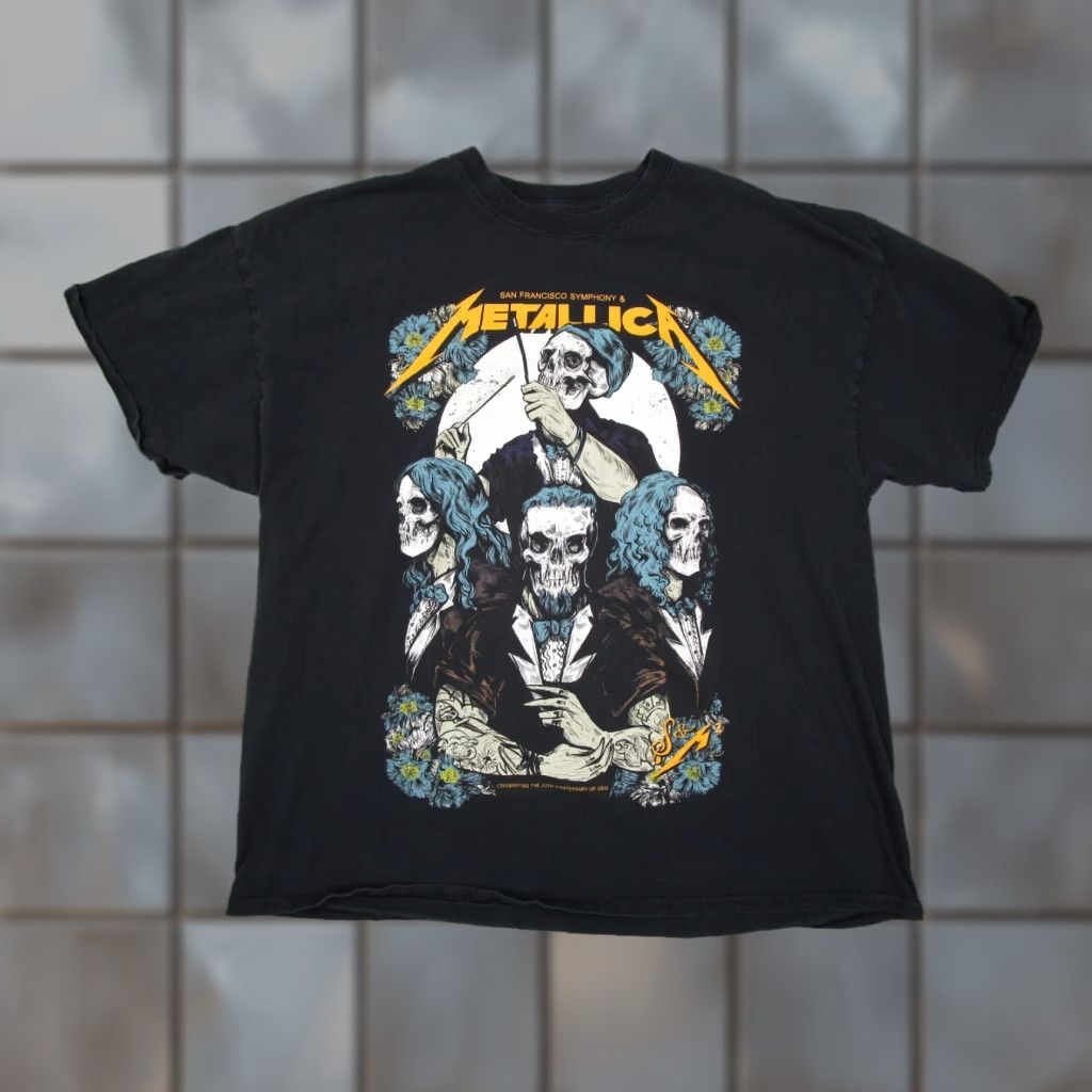 Vintage Metallica Shirt Mens 2XL Black San Francisco Symphony 2019 Rock Music T-Shirt Short Sleeve Crew Neck Size US XXL / EU 58 / 5 - 1 Thumbnail