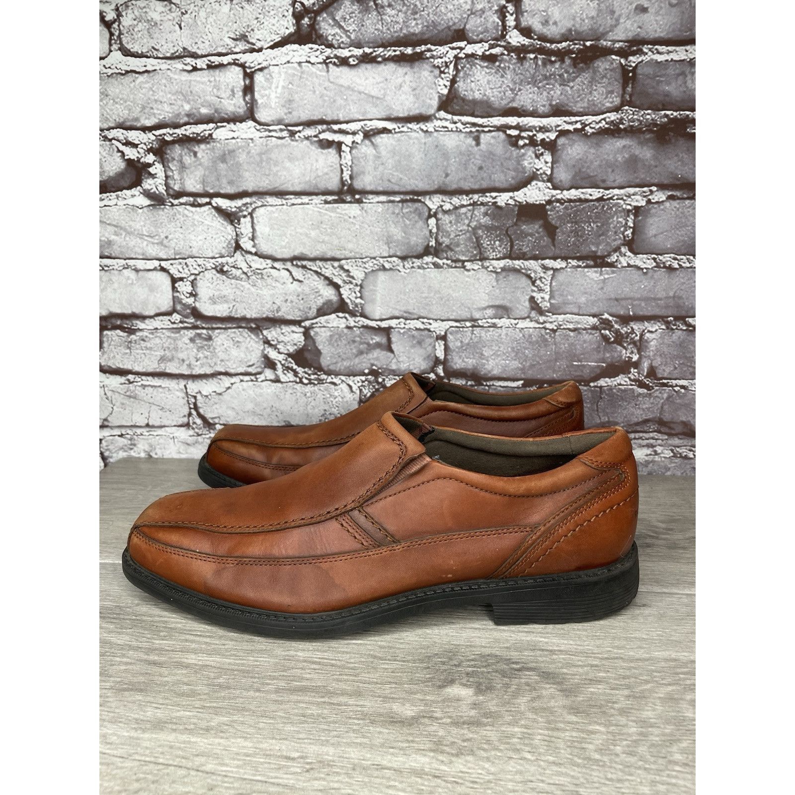 Rockport Rockport Trustech Brown Leather Slip On Casual Bicycle Toe L Size US 10.5 / EU 43-44 - 11 Thumbnail