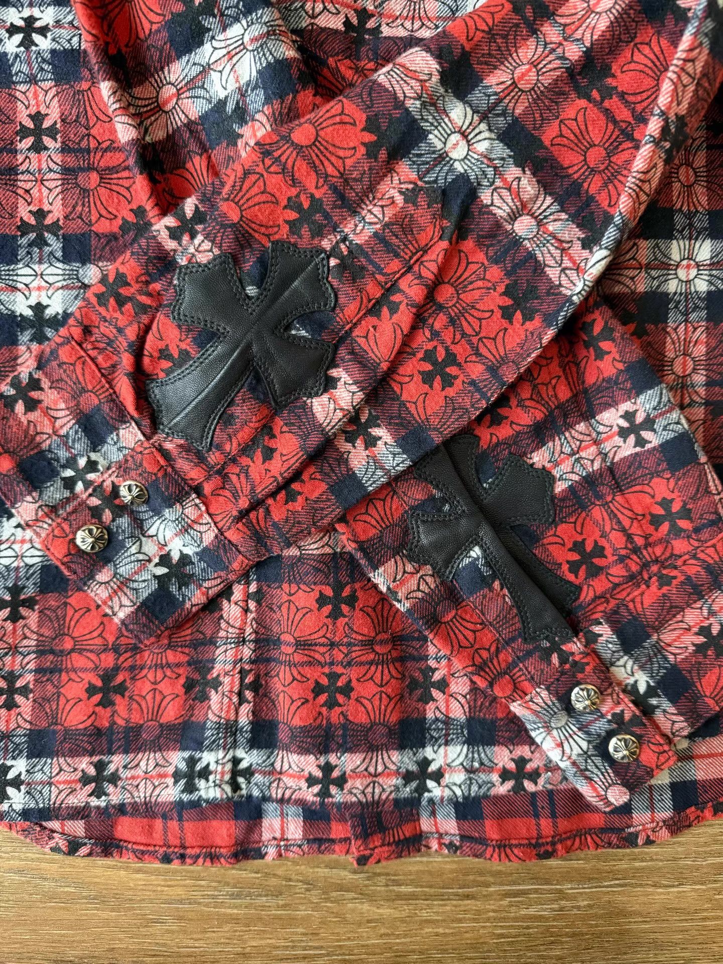 Chrome Hearts Chrome Hearts Black & Red Plaid Shirt Q14 Size US M / EU 48-50 / 2 - 3 Thumbnail