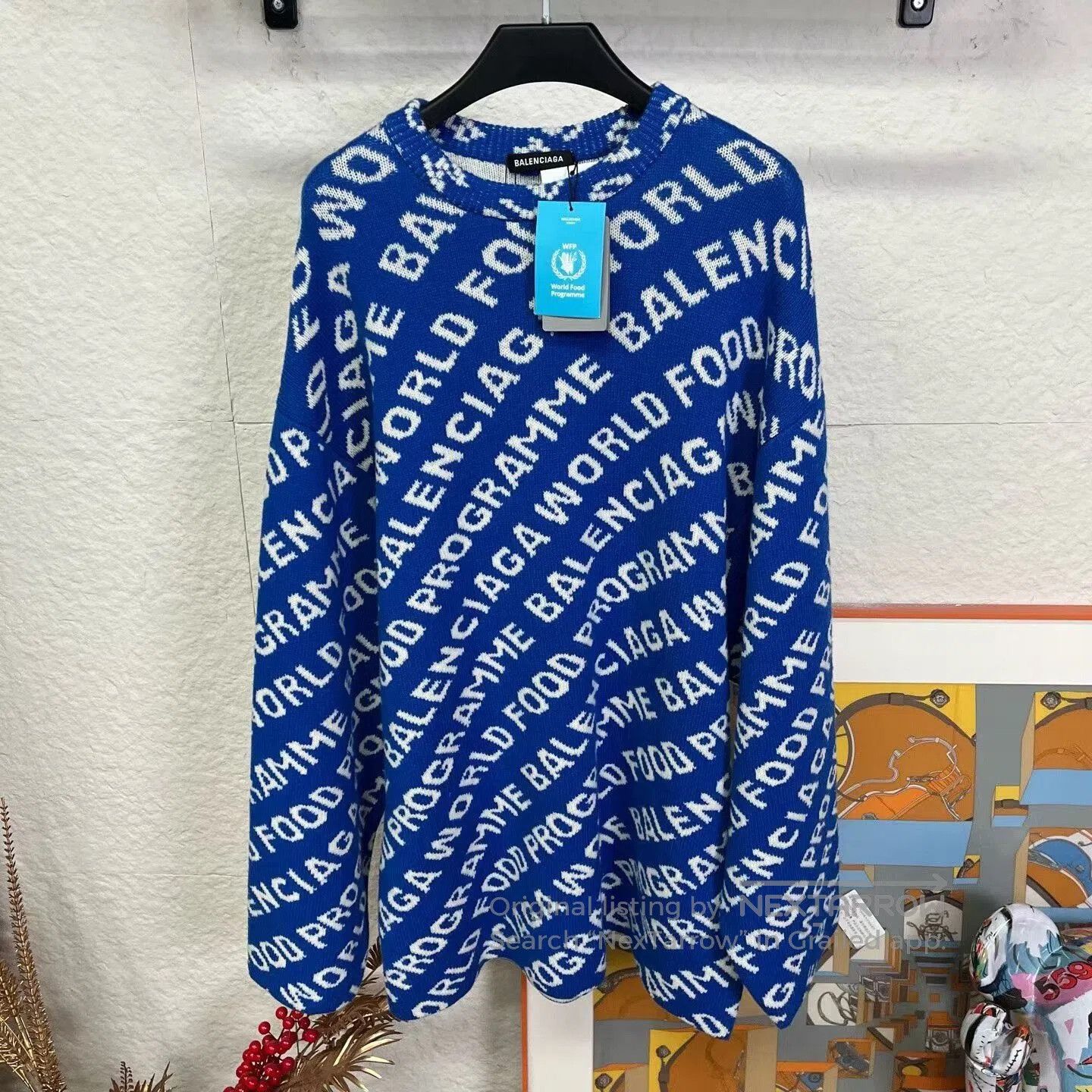 Balenciaga balenciaga blue knitted sweater with tags. Size US M / EU 48-50 / 2 - 1 Thumbnail
