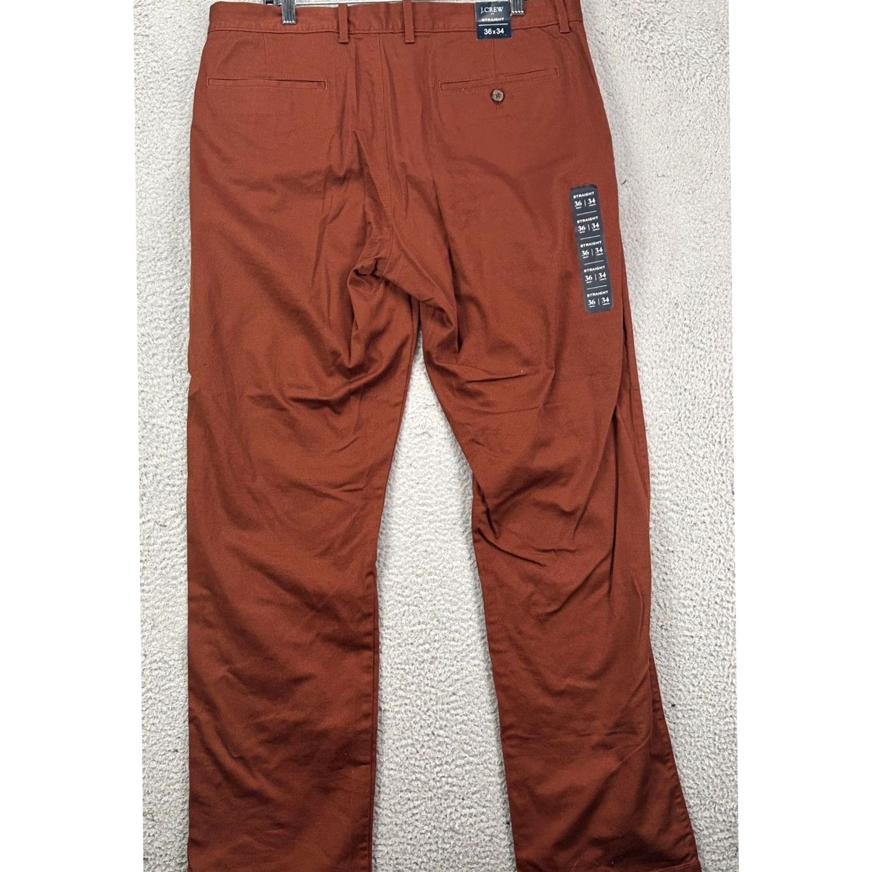 J.Crew J. CREW Chino Pants Men 36 Straight Fit Rust Brown Chinos Casual Workwear Pants Stretch Size US 36 / EU 52 - 3 Thumbnail
