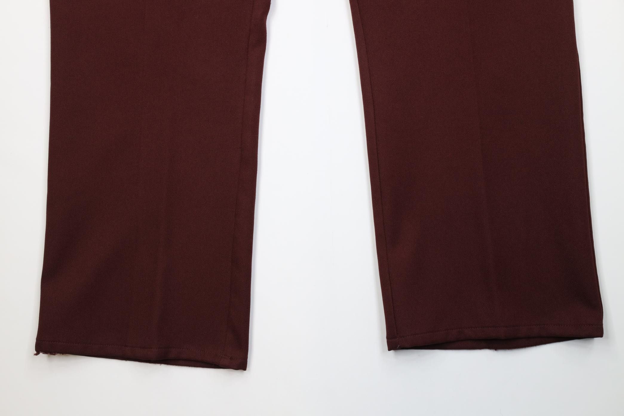 Vintage Vintage 90s Streetwear Wide Leg Chino Pants Burgundy Red Size US 44 / EU 60 - 4 Thumbnail