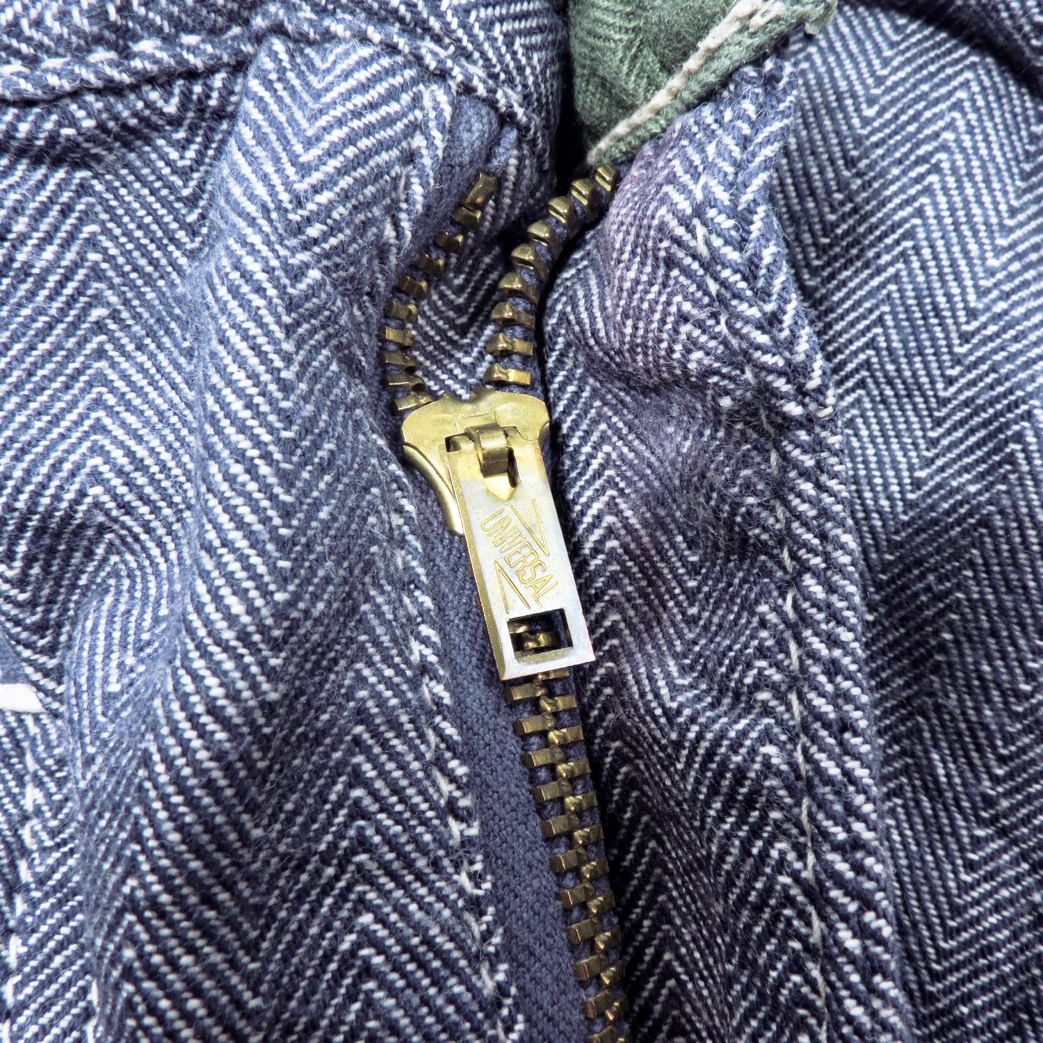 The Real McCoy's 8HU LOT 724 DOUBLE KNEE HERRINGBONE LIGHT CHAMBRAY TROUSERS Size US 32 / EU 48 - 9 Thumbnail