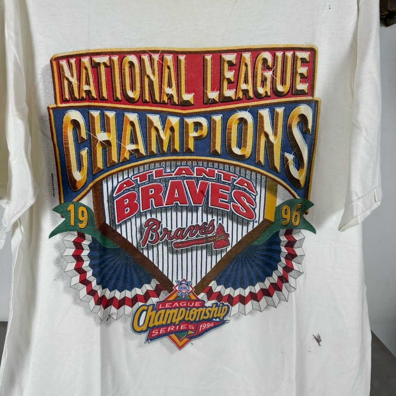 Vintage Vintage 1996 Atlanta Braves League Champions MLB Starter Tee Size US XL / EU 56 / 4 - 2 Thumbnail