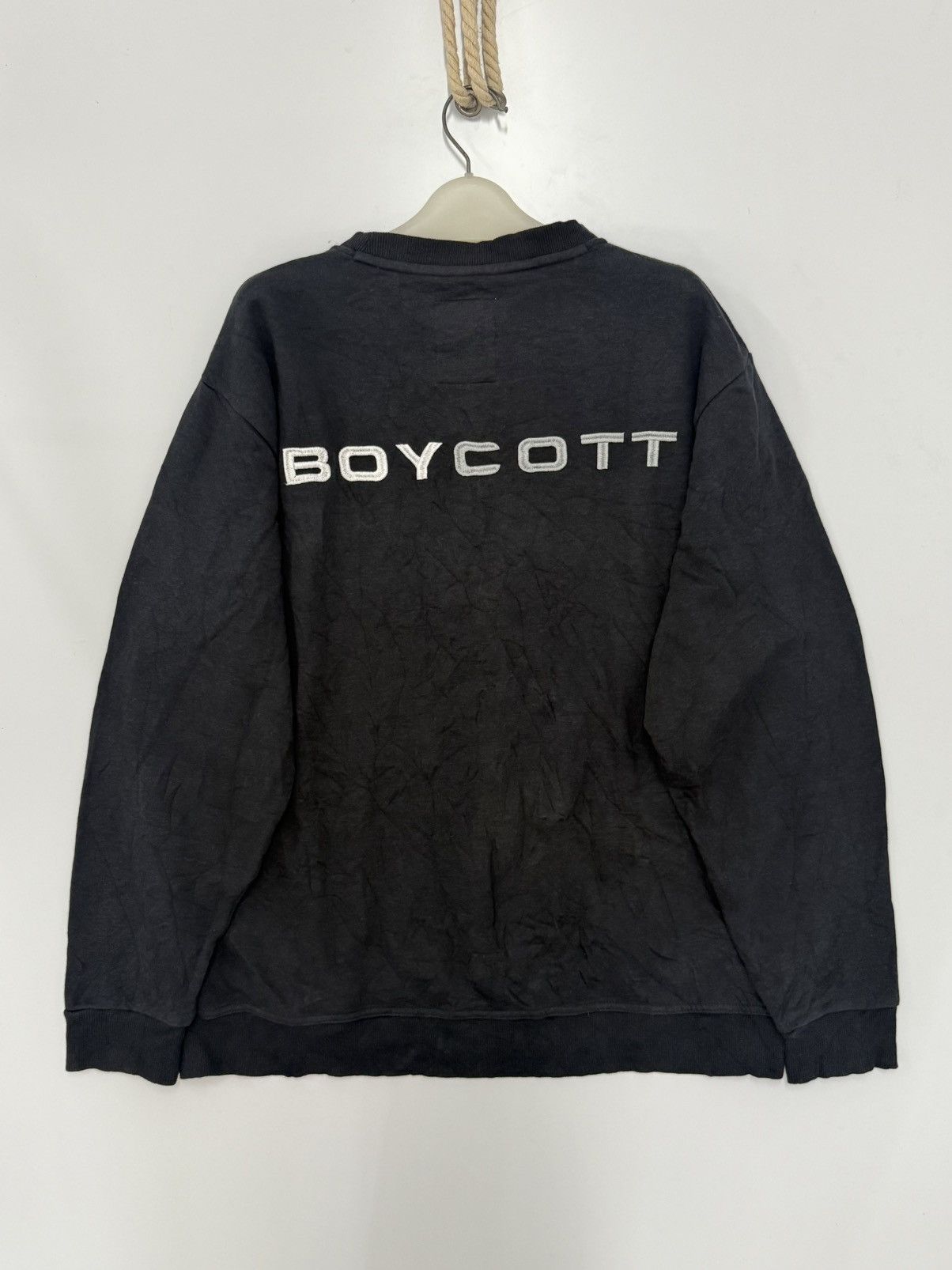 Boycott 🔥 Y2k Boycott Japan Spellout Embroidery Sweatshirt - LL Size US XL / EU 56 / 4 - 11 Thumbnail