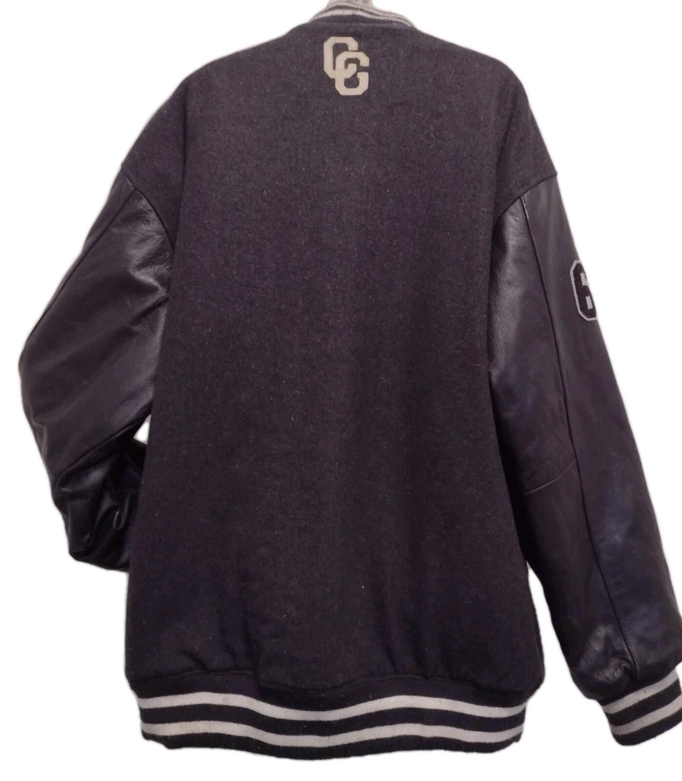Coogi COOGI XXL Varsity Jacket Rainbow Stitch Script Logo Black Size US XXL / EU 58 / 5 - 7 Thumbnail