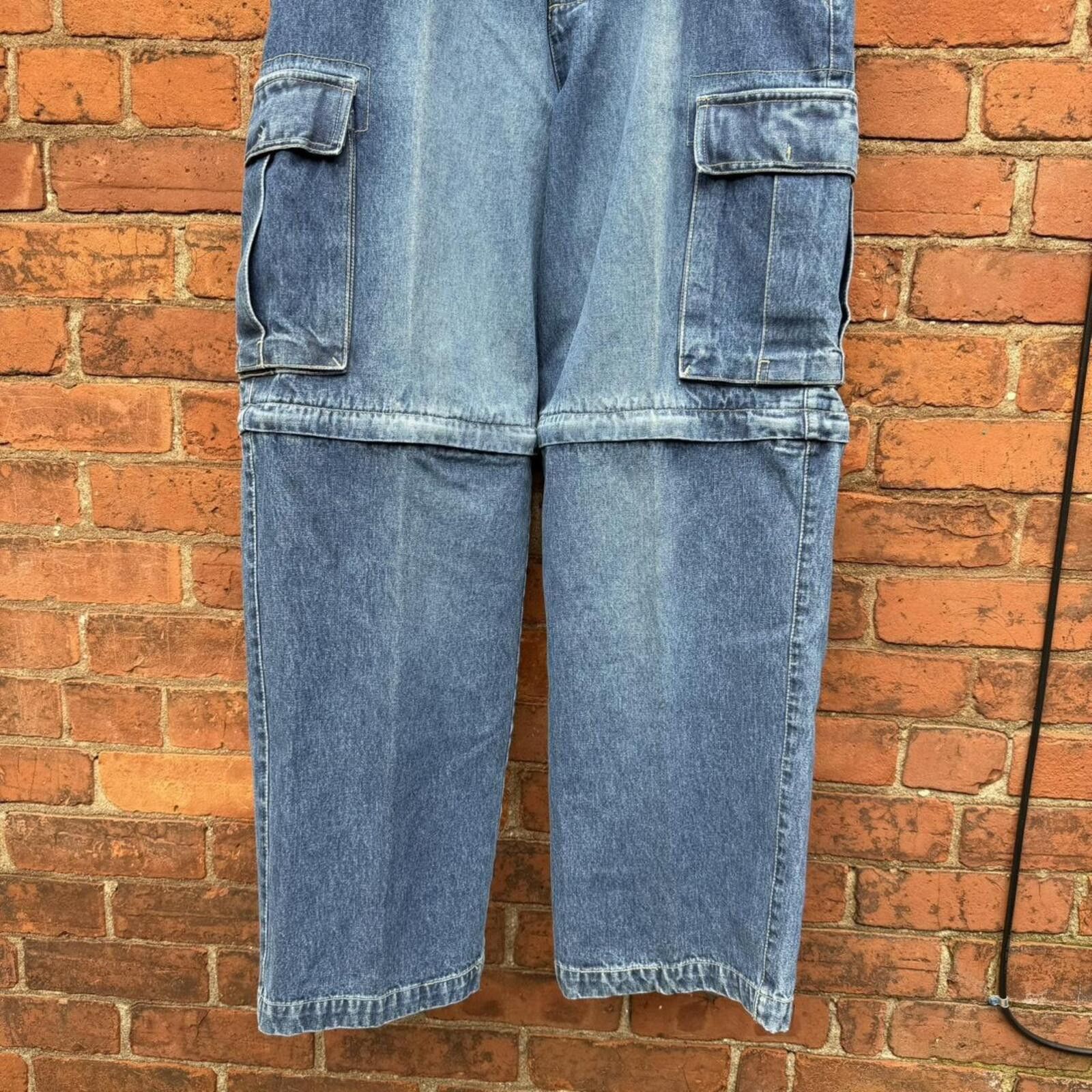 Other Vintage baileys point zip off denim cargo jeans 00s 32x30 Size US 32 / EU 48 - 3 Thumbnail