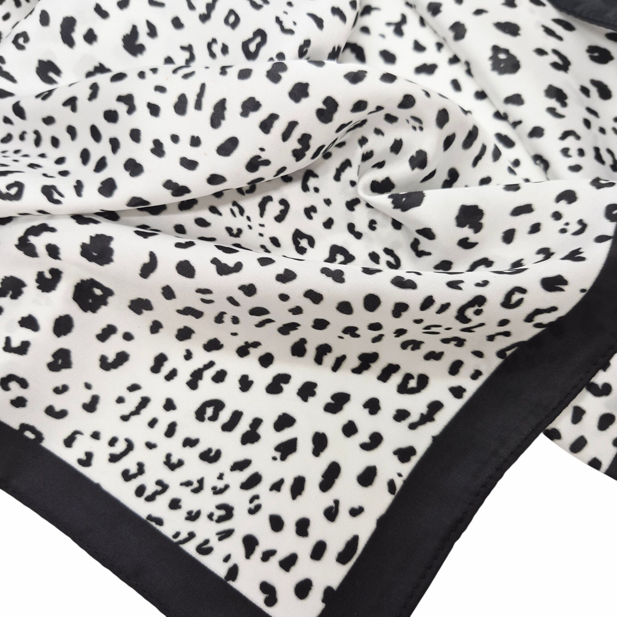 Other ⭐Elegant Bandana Square Scarf Silky Satin Soft White Black l Size ONE SIZE - 7 Thumbnail
