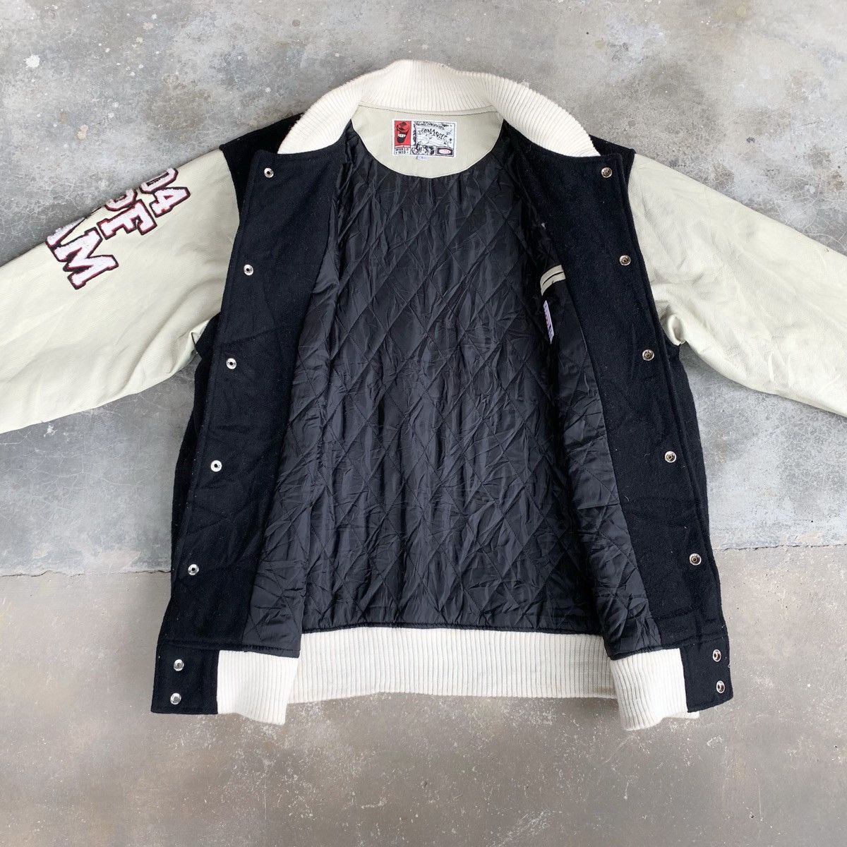 Other Conart 91 University Wool Leather Jacket Embroidered Logo Size US L / EU 52-54 / 3 - 9 Thumbnail