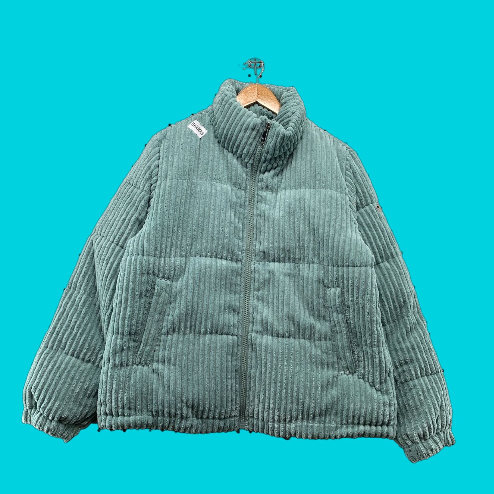 Ugg UGG Australia Corduroy Puffer Jacket Womens L Green Front Best Selling Jacket Womens L Green 90s? Size L / US 10 / IT 46 - 1 Thumbnail