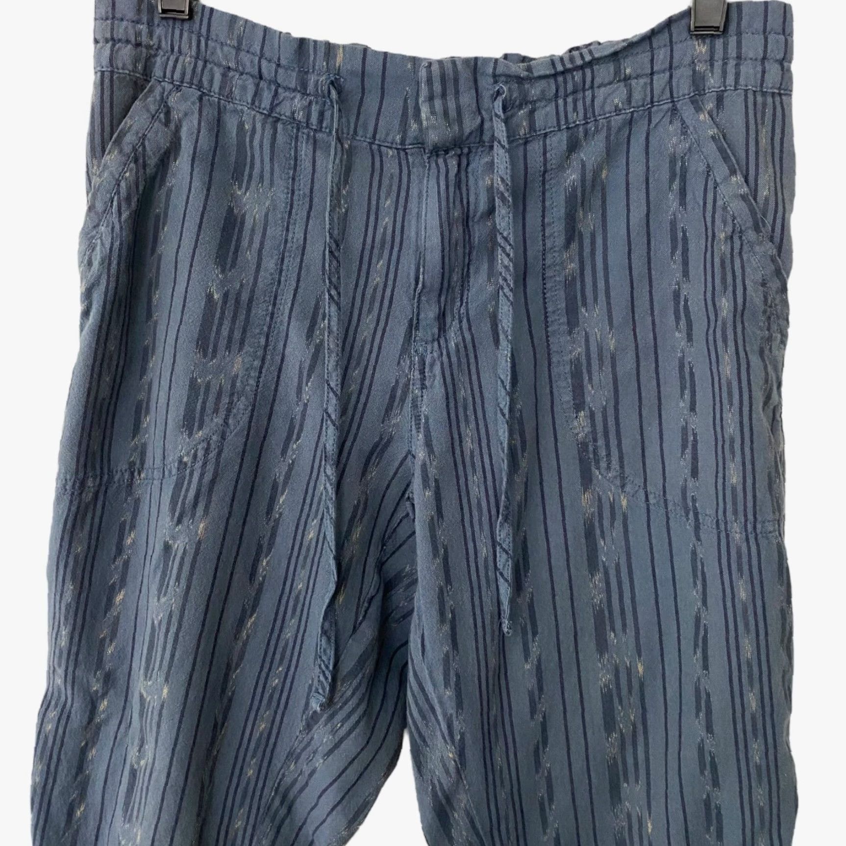 Prana prAna Arlie Slim-Fit Jogger Pants Blue Mid-Rise Ankle Length Women M Regular Slim Casual Beac h Bohemian Festival Nature Pockets Elastic Waist Size 32" / US 10 / IT 46 - 5 Thumbnail