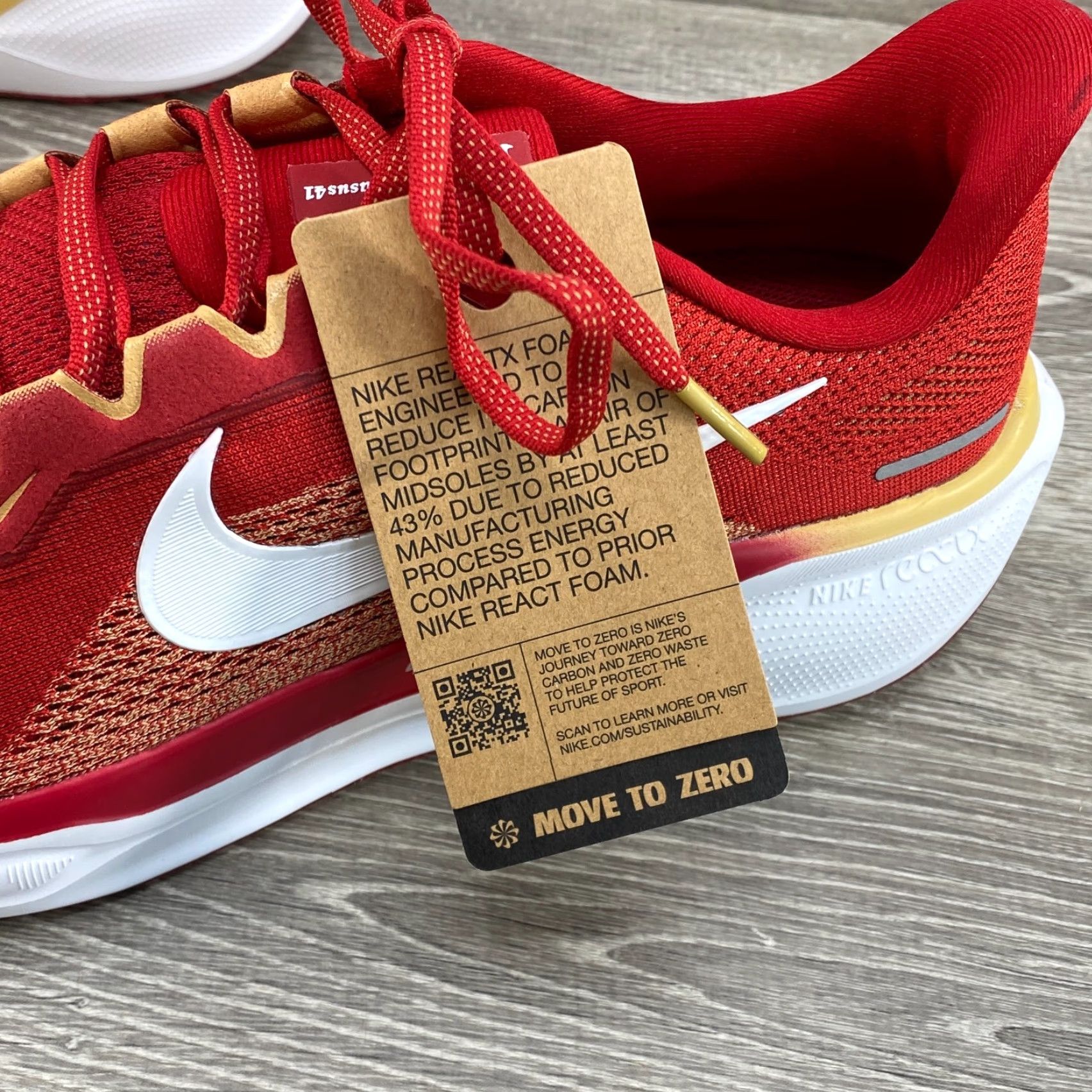 Nike Nike Air Zoom Pegasus 41 Mens 11.5 San Francisco 49ers Red NFL Football Shoe NEW Size US 11 / EU 44 - 6 Thumbnail