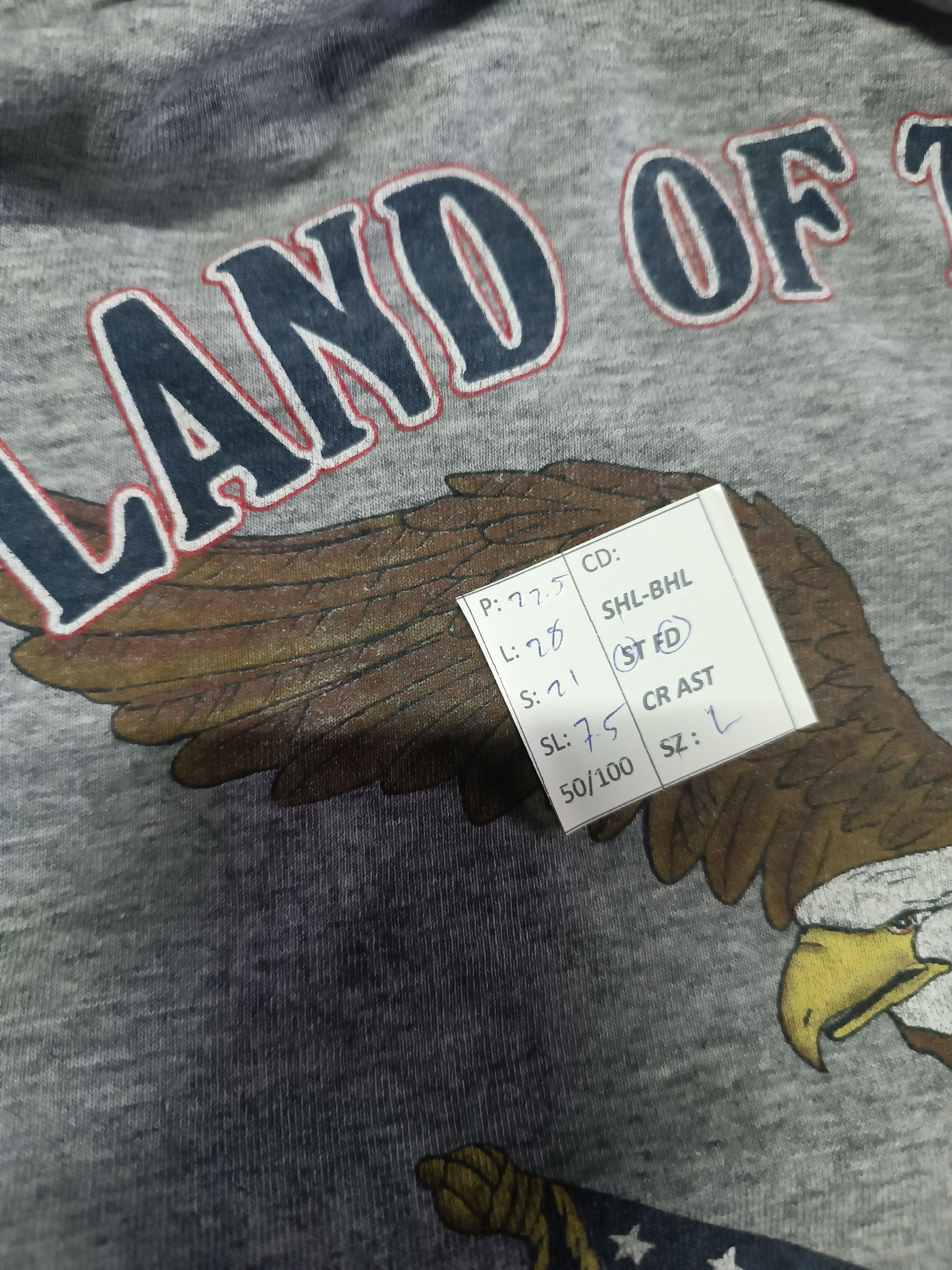 Other VINTAGE 2000s LAND OF THE FREE USA EAGLE ARMY MARINES TEE Size US L / EU 52-54 / 3 - 21 Thumbnail