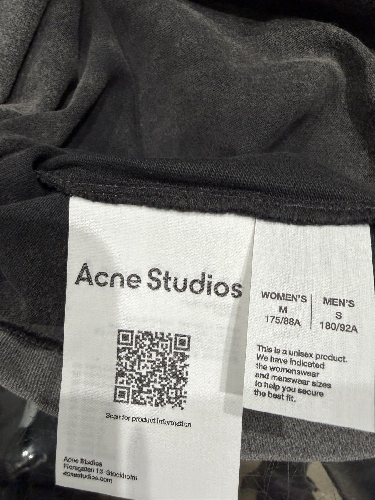 Acne Studios ACNE STUDIOS - Tshirt Relaxed Fit Faded Black Size US S / EU 44-46 / 1 - 3 Thumbnail