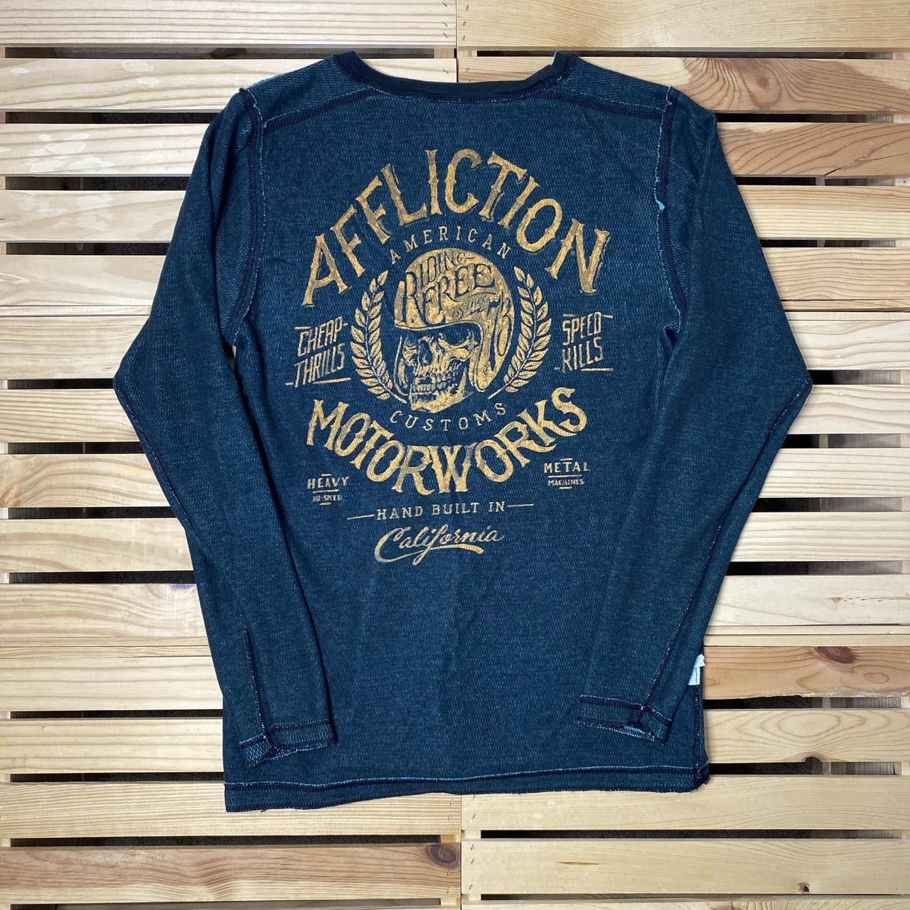 Affliction Affliction Teal Y2K Reversible Thermal MMA Tee Size Large Size US L / EU 52-54 / 3 - 4 Thumbnail