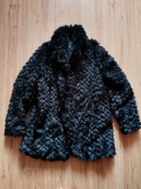 Other × Vintage Black faux fur Size L / US 10 / IT 46 - 1 Thumbnail