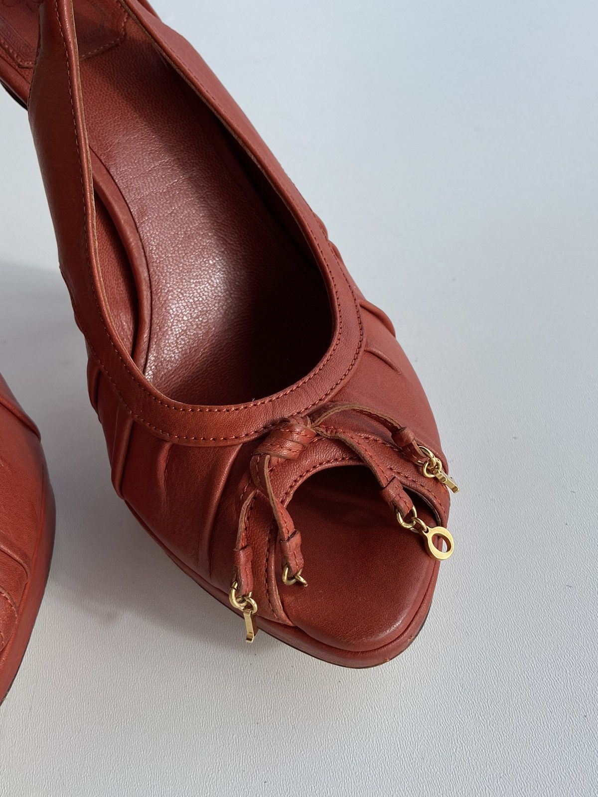 Christian Dior Monsieur Christian Dior vintage Heels brown patent leather Size US 6 / IT 36 - 8 Thumbnail