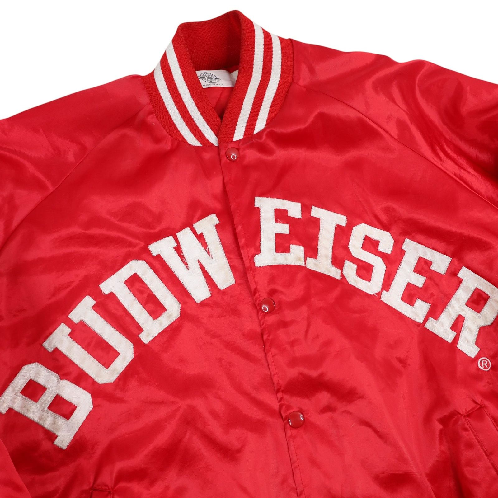 Budweiser × Vintage Vintage Budweiser Beer Spellout Sating Jacket Size US XXL / EU 58 / 5 - 5 Thumbnail