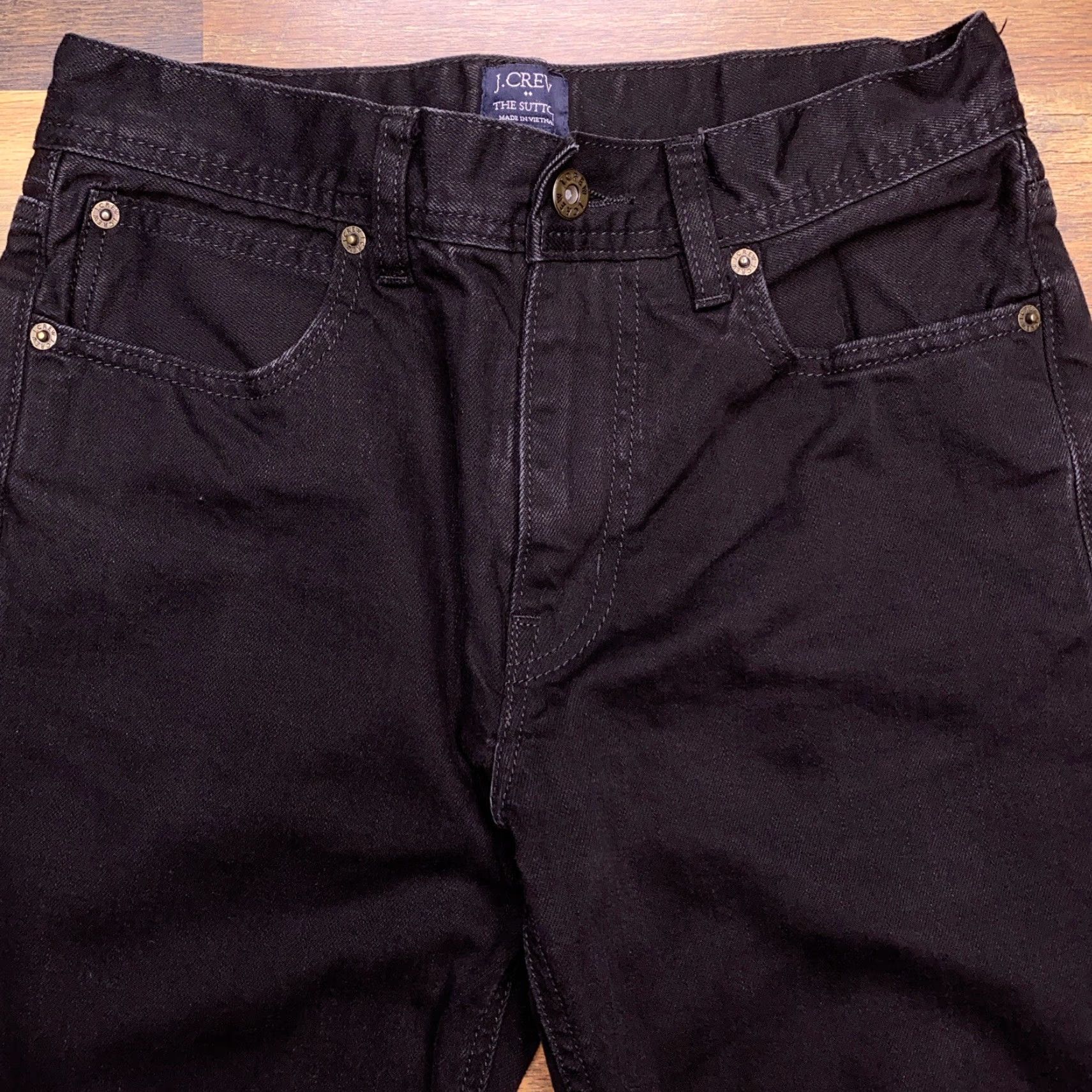 J.Crew J.CREW Jeans Slim 28x32 Black Mid Rise 5-Pocket Denim Denim Jeans Modern Mens Tapered Size US 28 / EU 44 - 4 Thumbnail