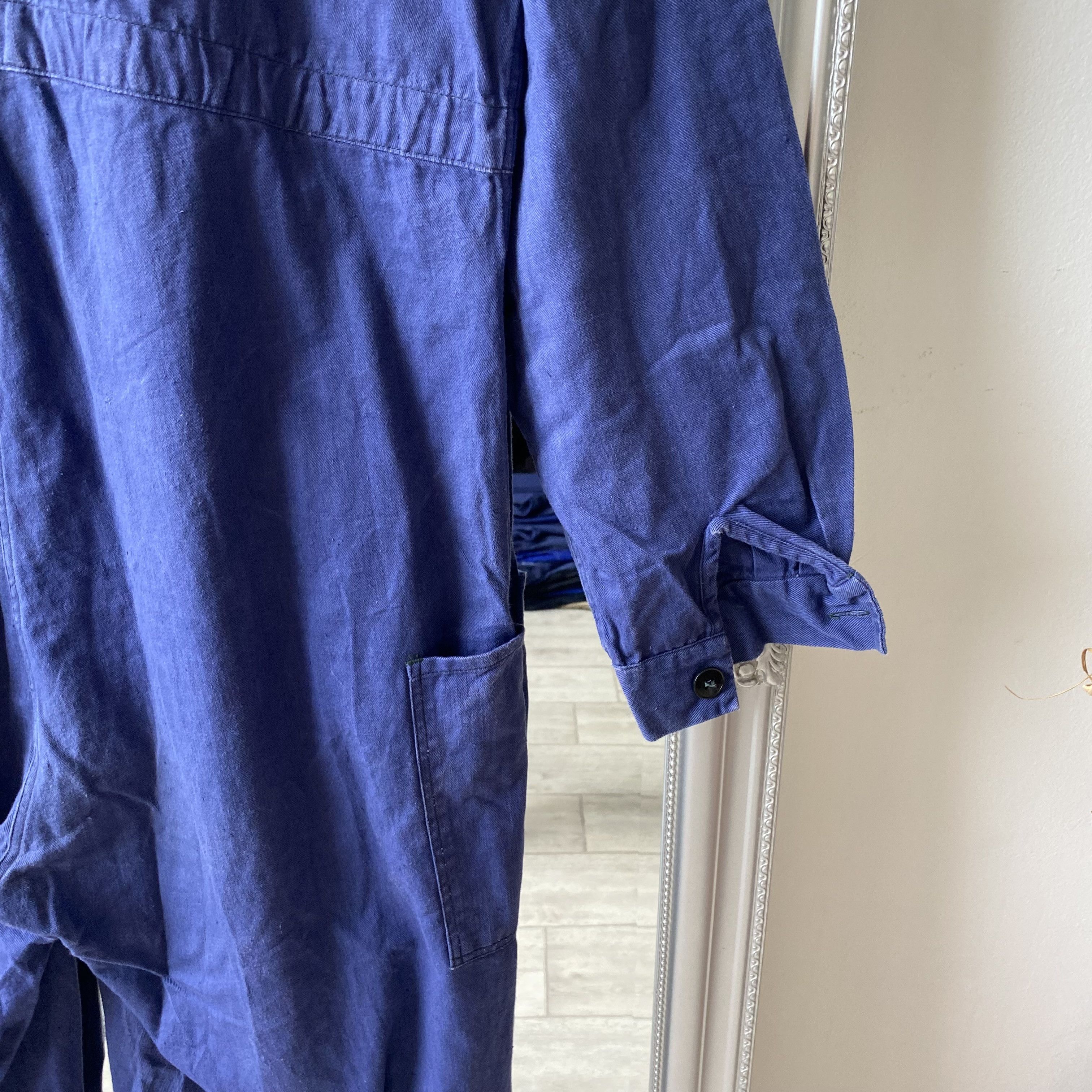 Le Laboureur ⚙️ Vintage 80s Sanfor Faded French Coverall Jumpsuit Vetra Size US 32 / EU 48 - 9 Thumbnail